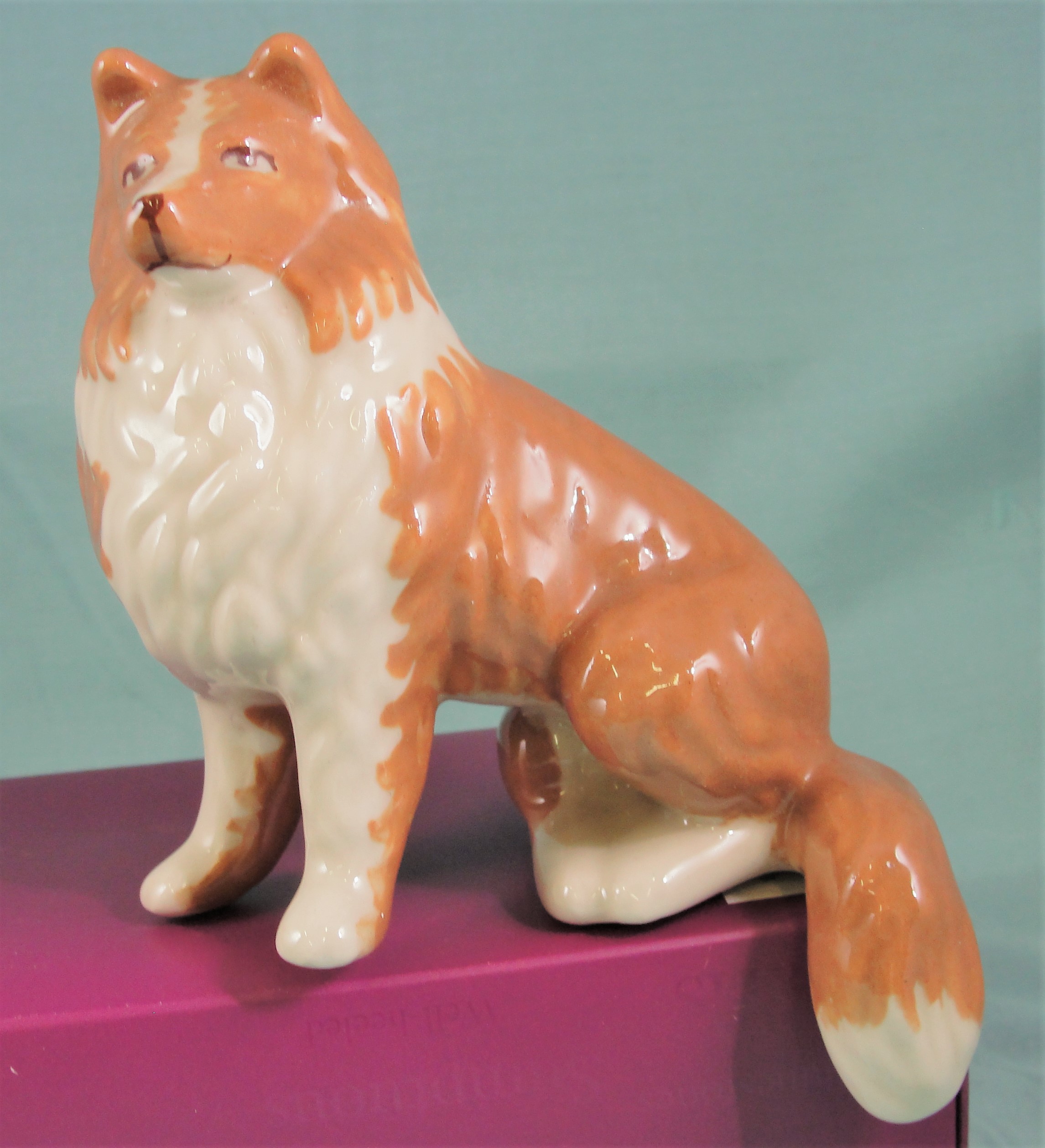 Ceramic Arts Studio Shelf Edge Sitter Collie Dog