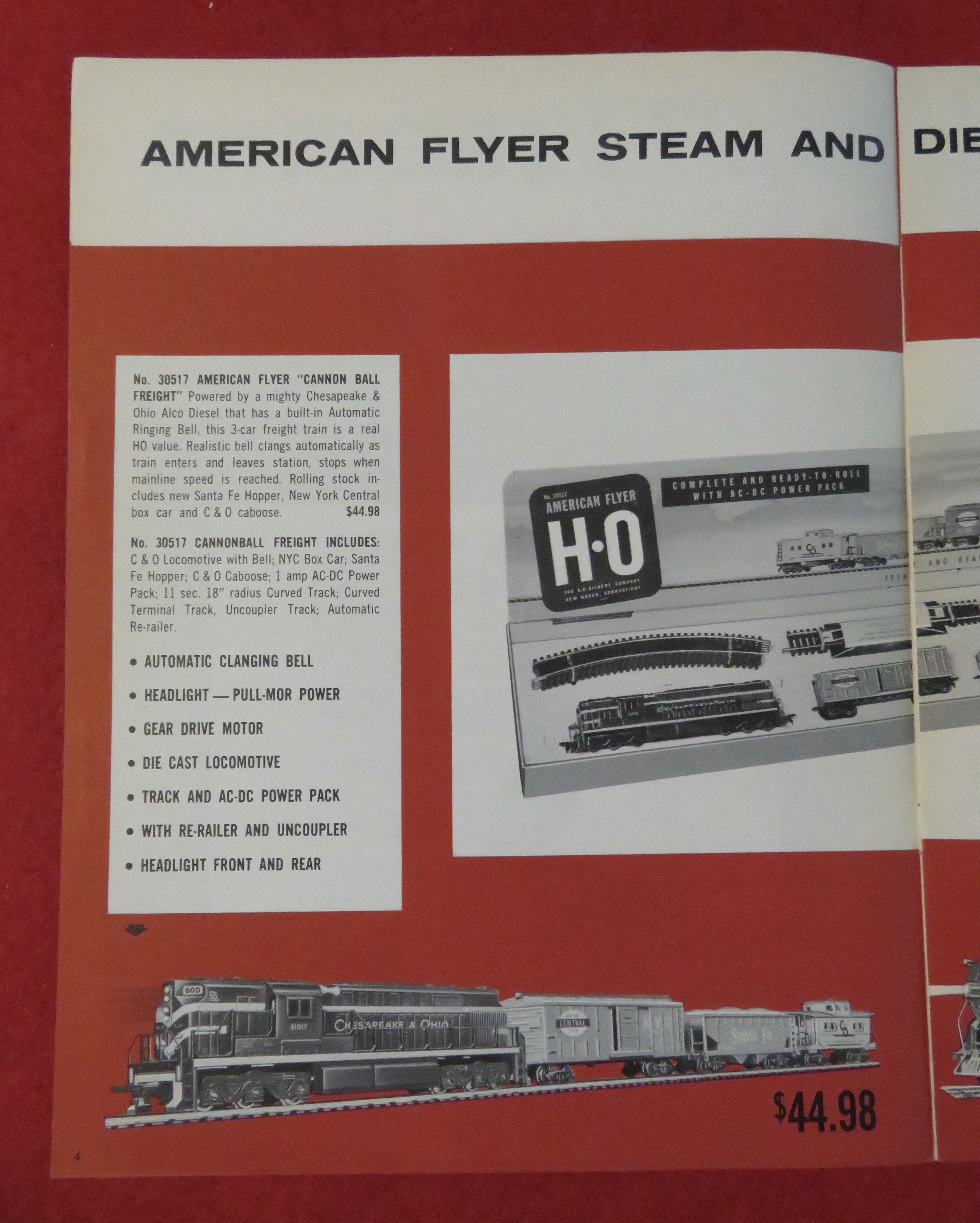 American Flyer Model Railroad Train Catalog 1960
