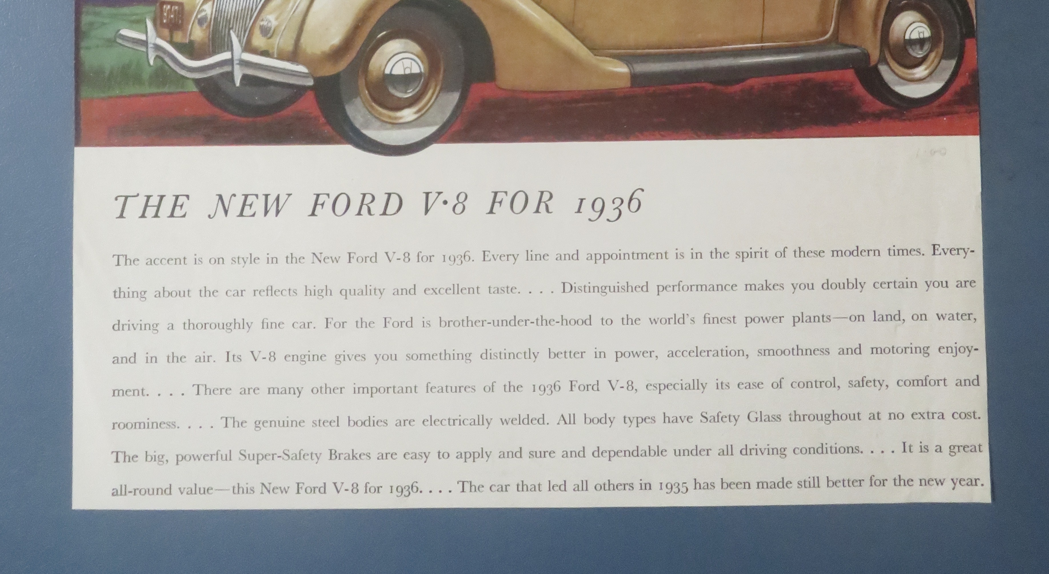 1936 Ford Automobile with the New Ford V - 8