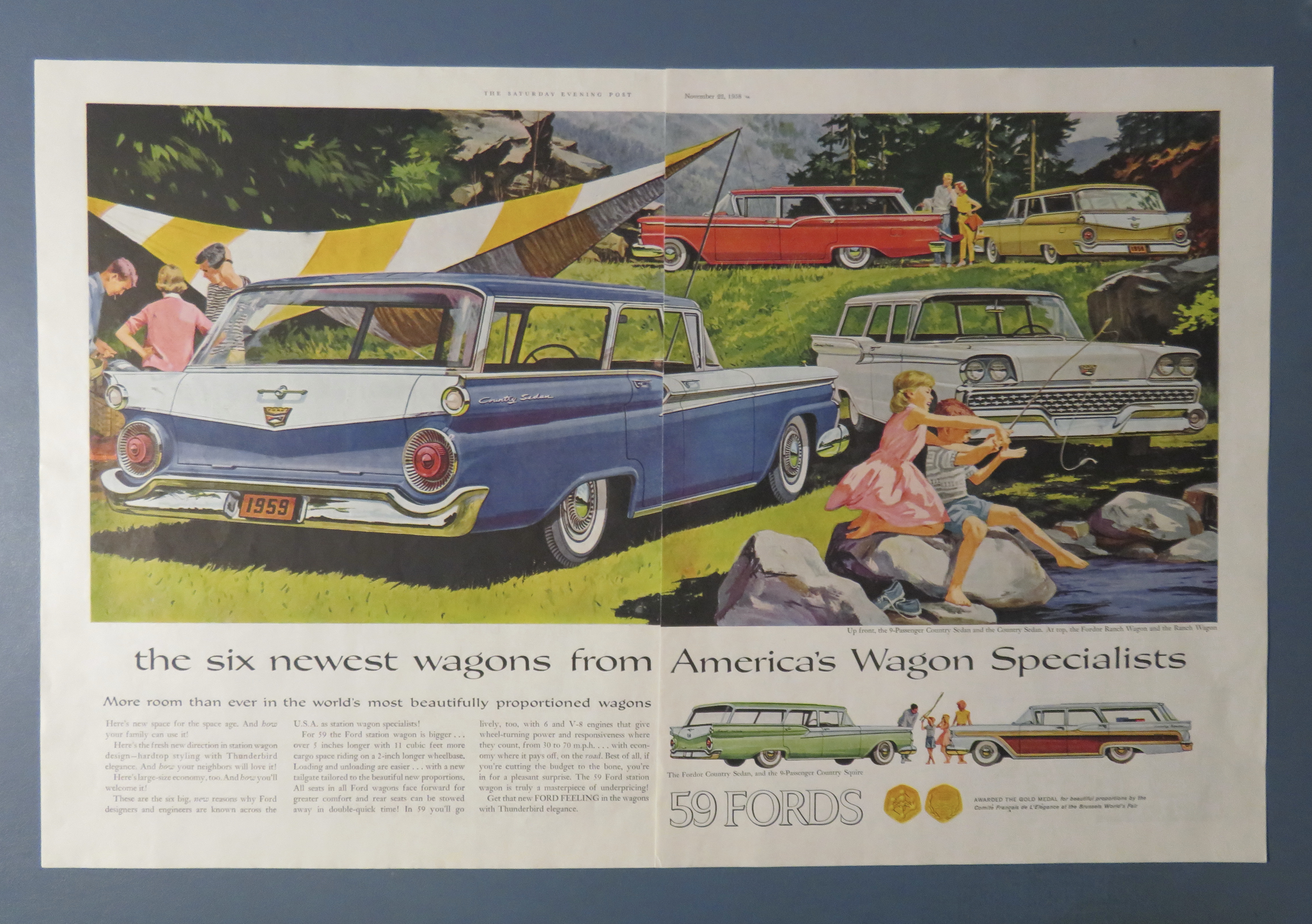 1958 Ford Automobile with Six New Station Wagons