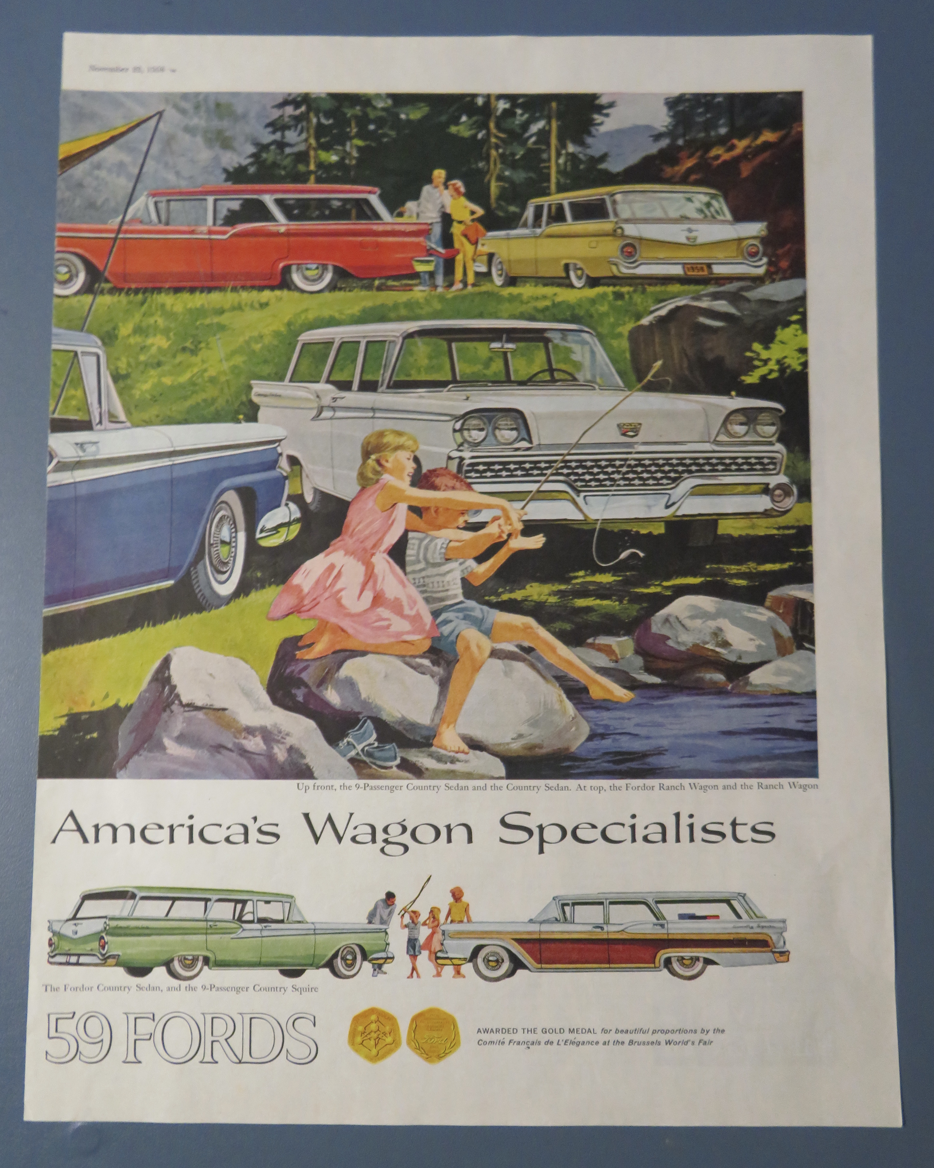 1958 Ford Automobile with Six New Station Wagons