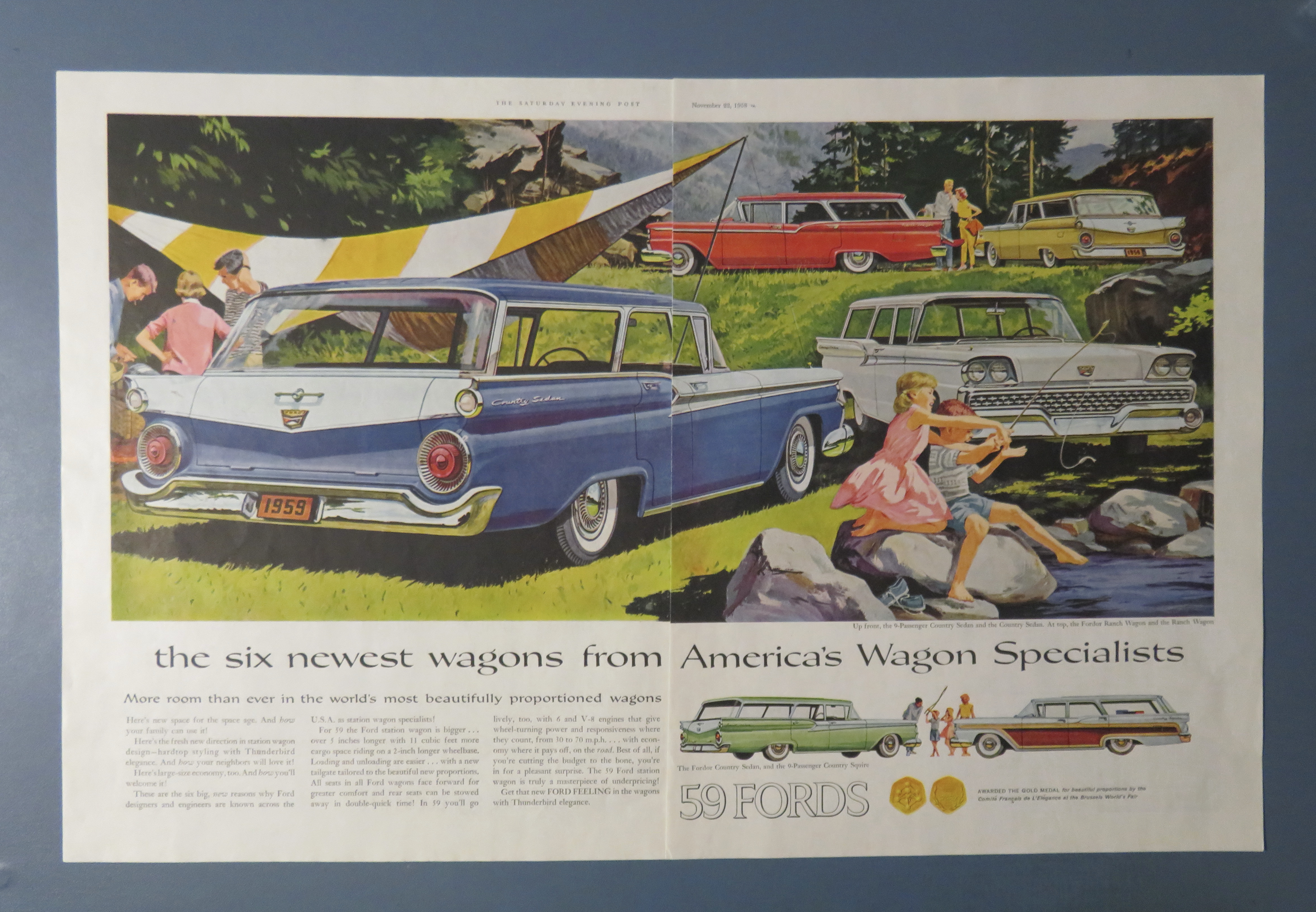 1958 Ford Automobile with Six New Station Wagons