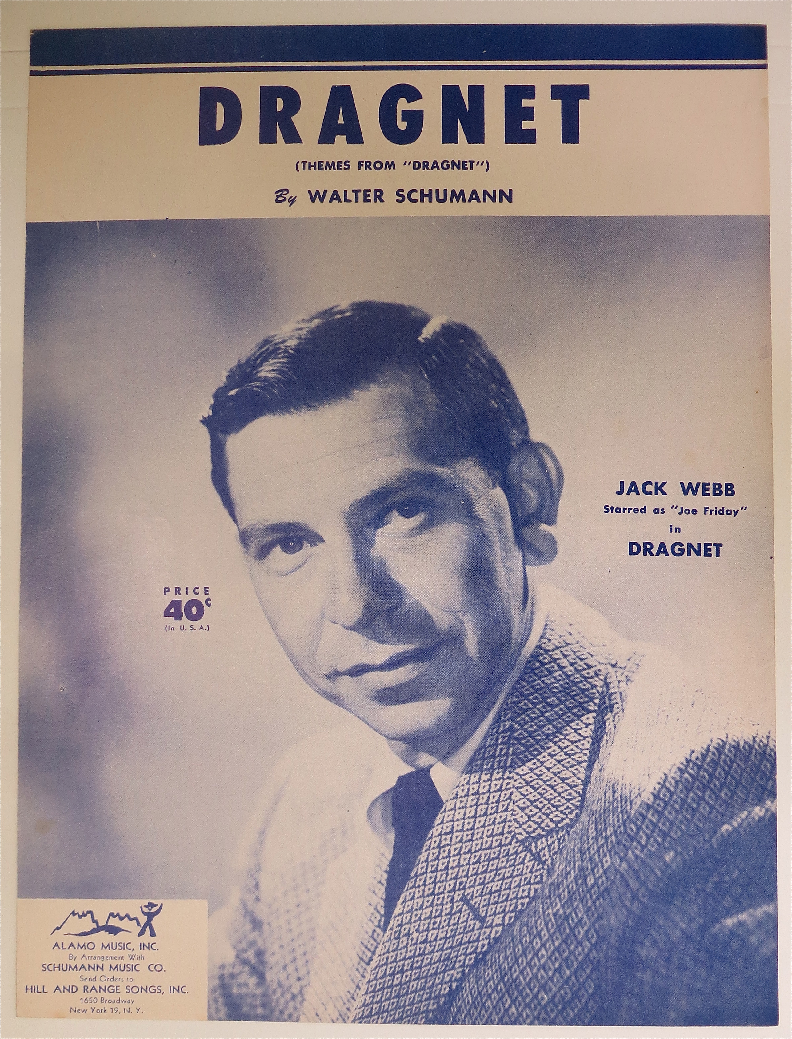 Sheet Music For 1953 Dragnet By Walter Schumann