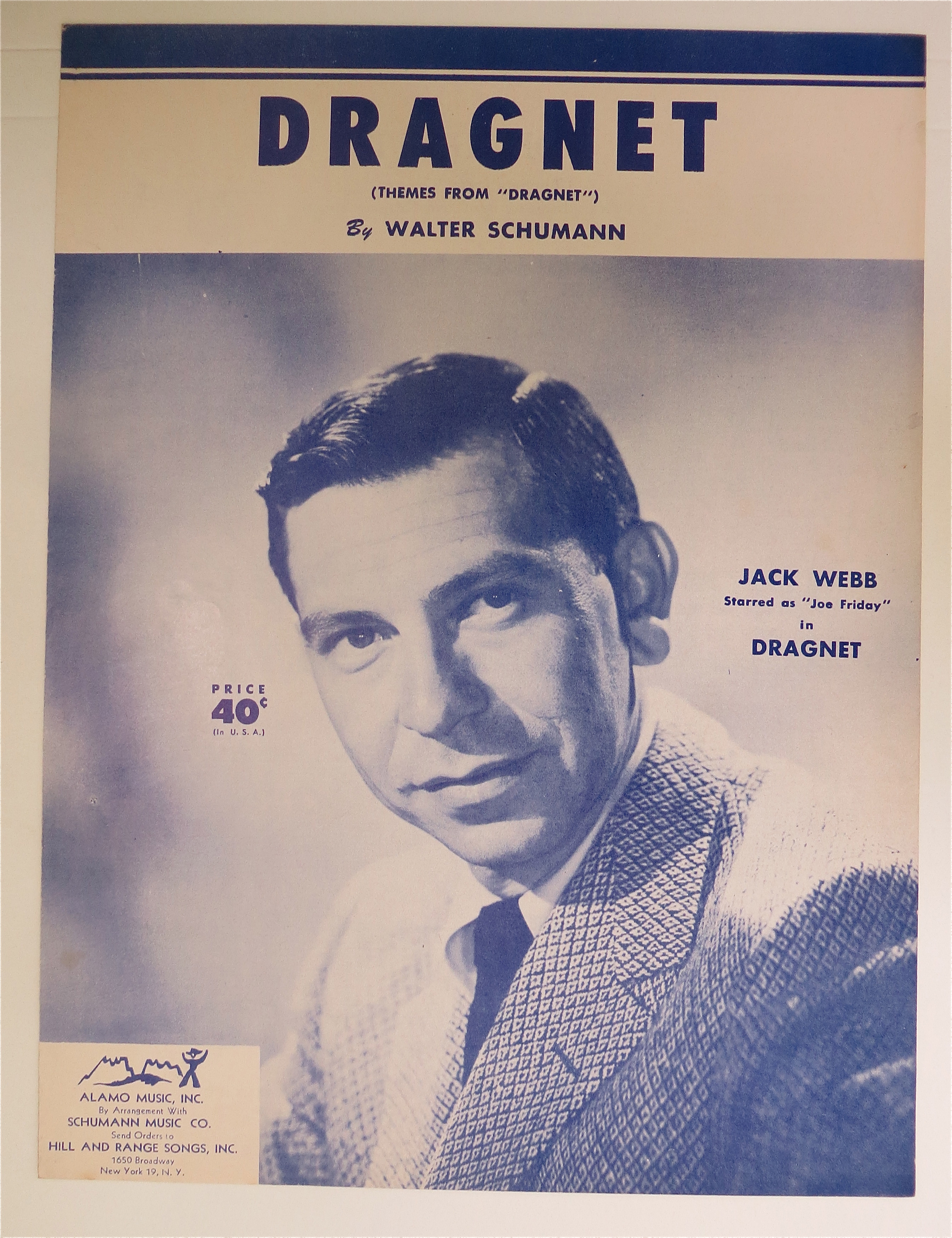 Sheet Music For 1953 Dragnet By Walter Schumann