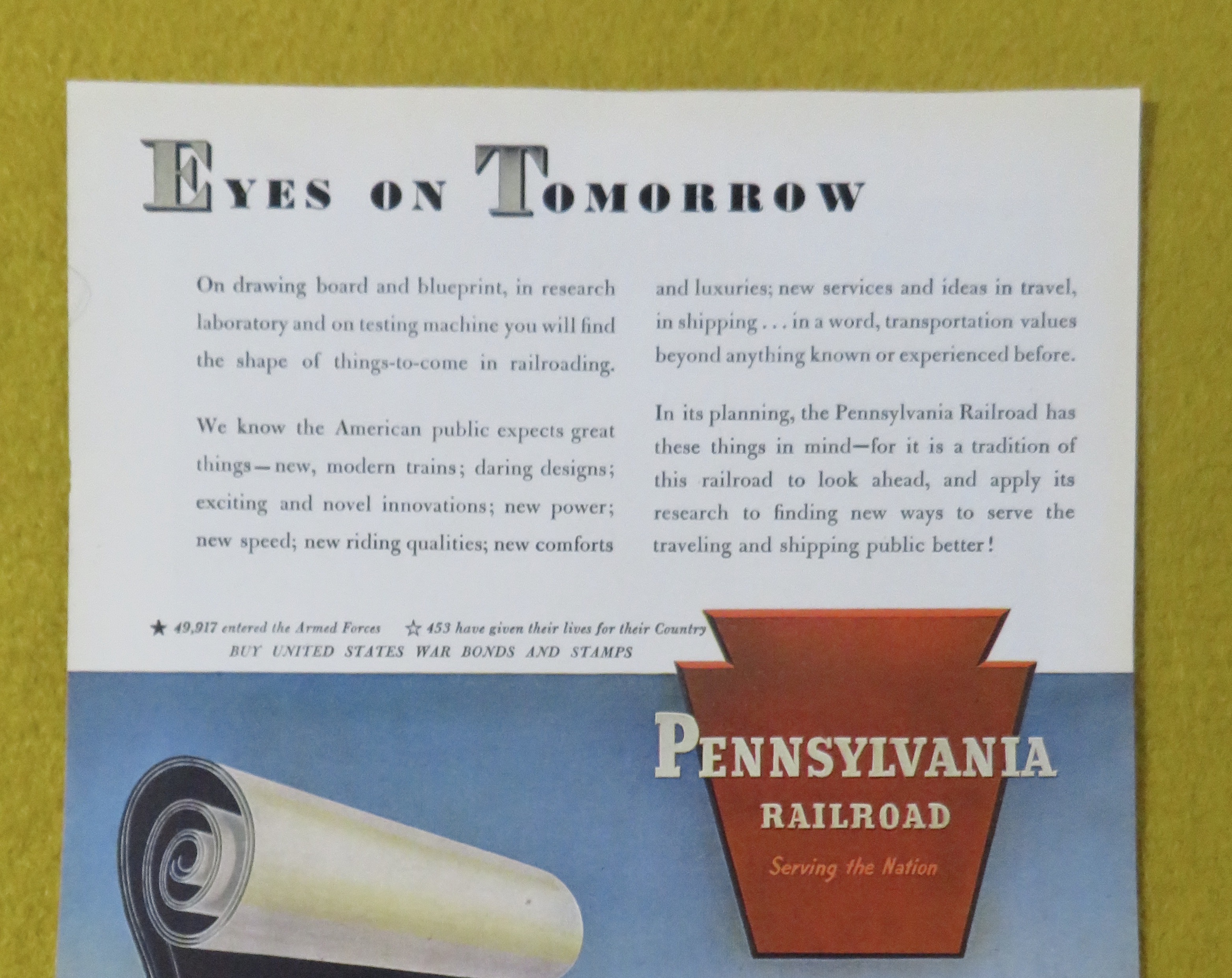 1945 Pennsylvania Railroad with Eyes On Tomorrow