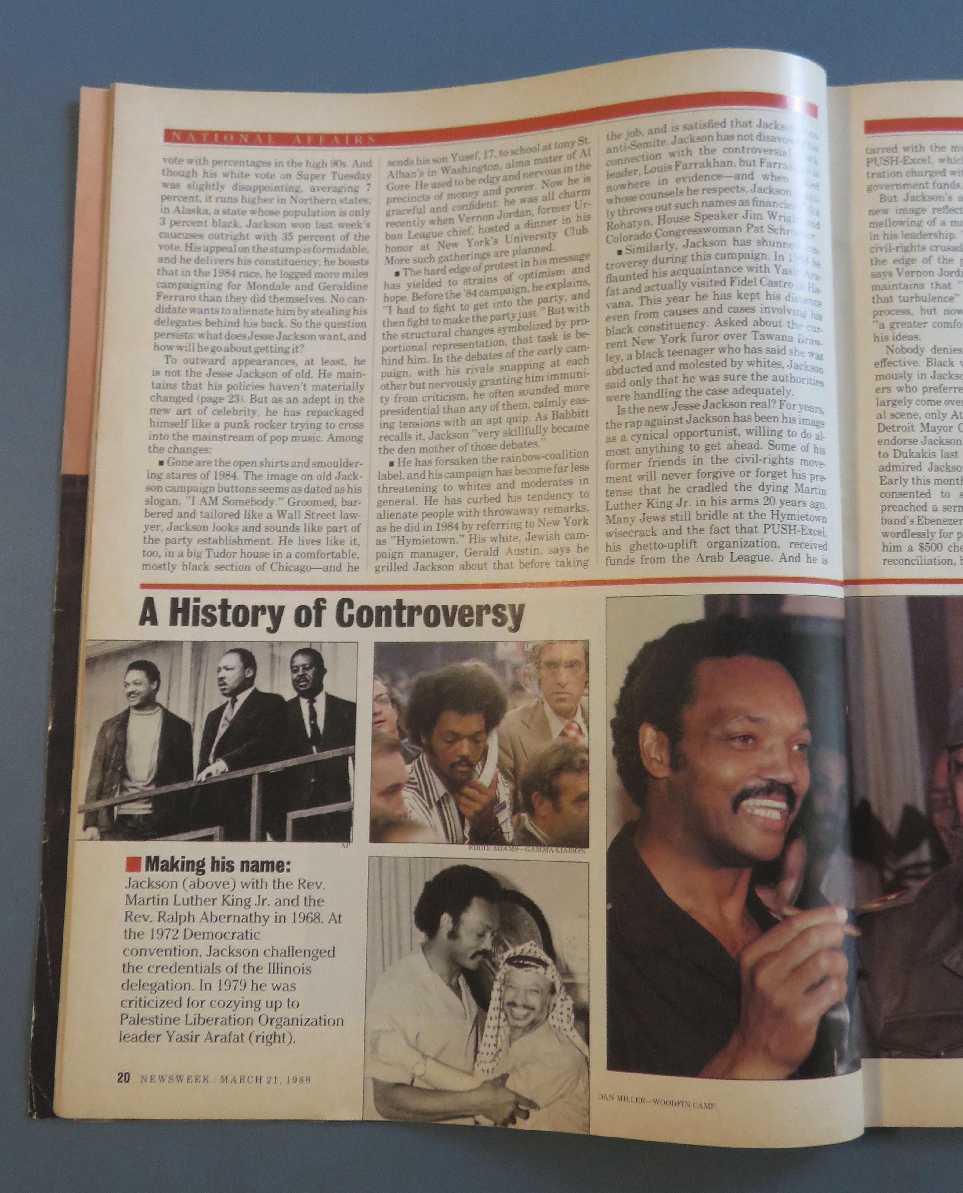 Newsweek Magazine March 21, 1988 Jesse Jackson