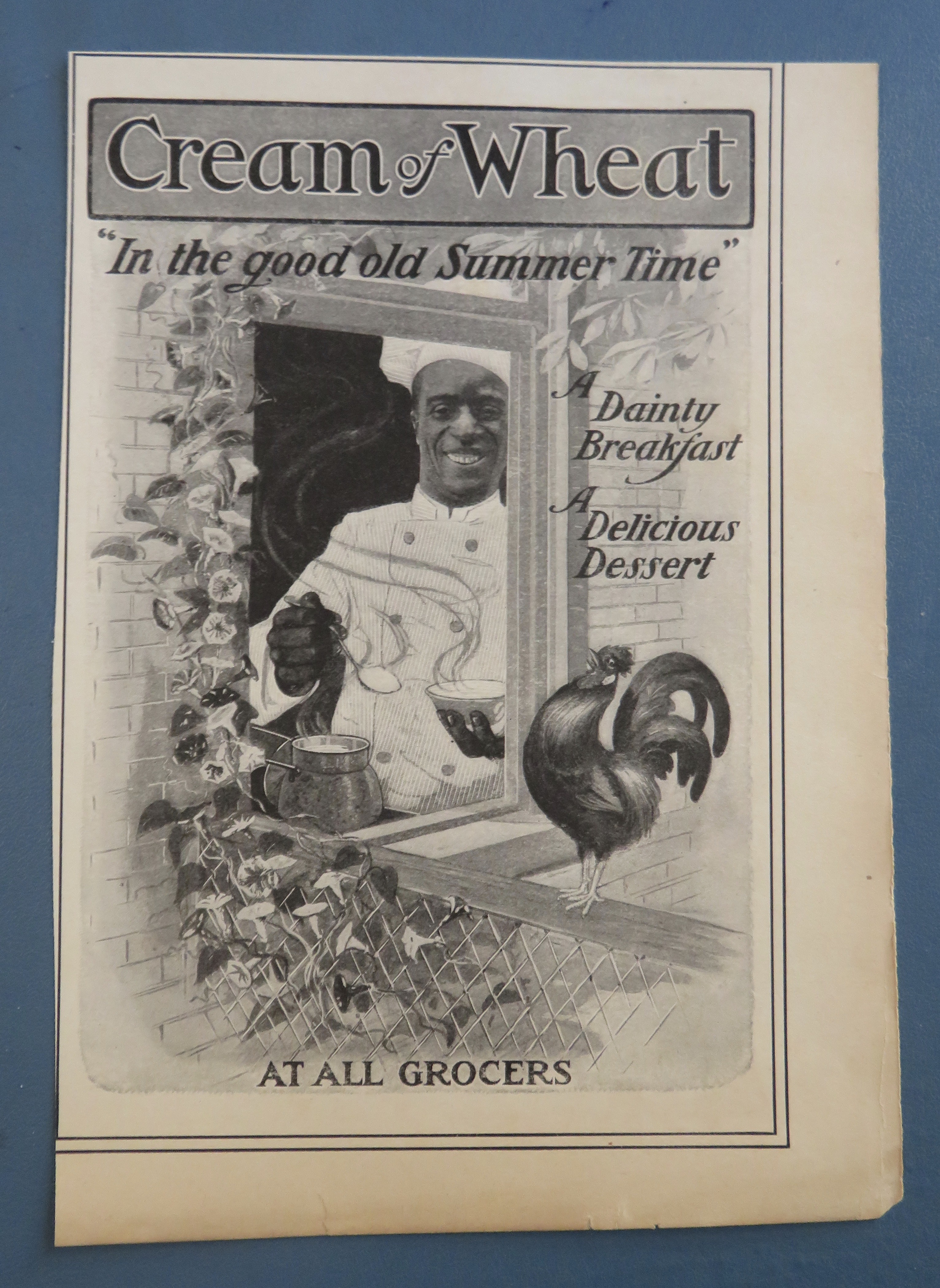 1904 Cream Of Wheat Cereal with Cream Of Wheat Man