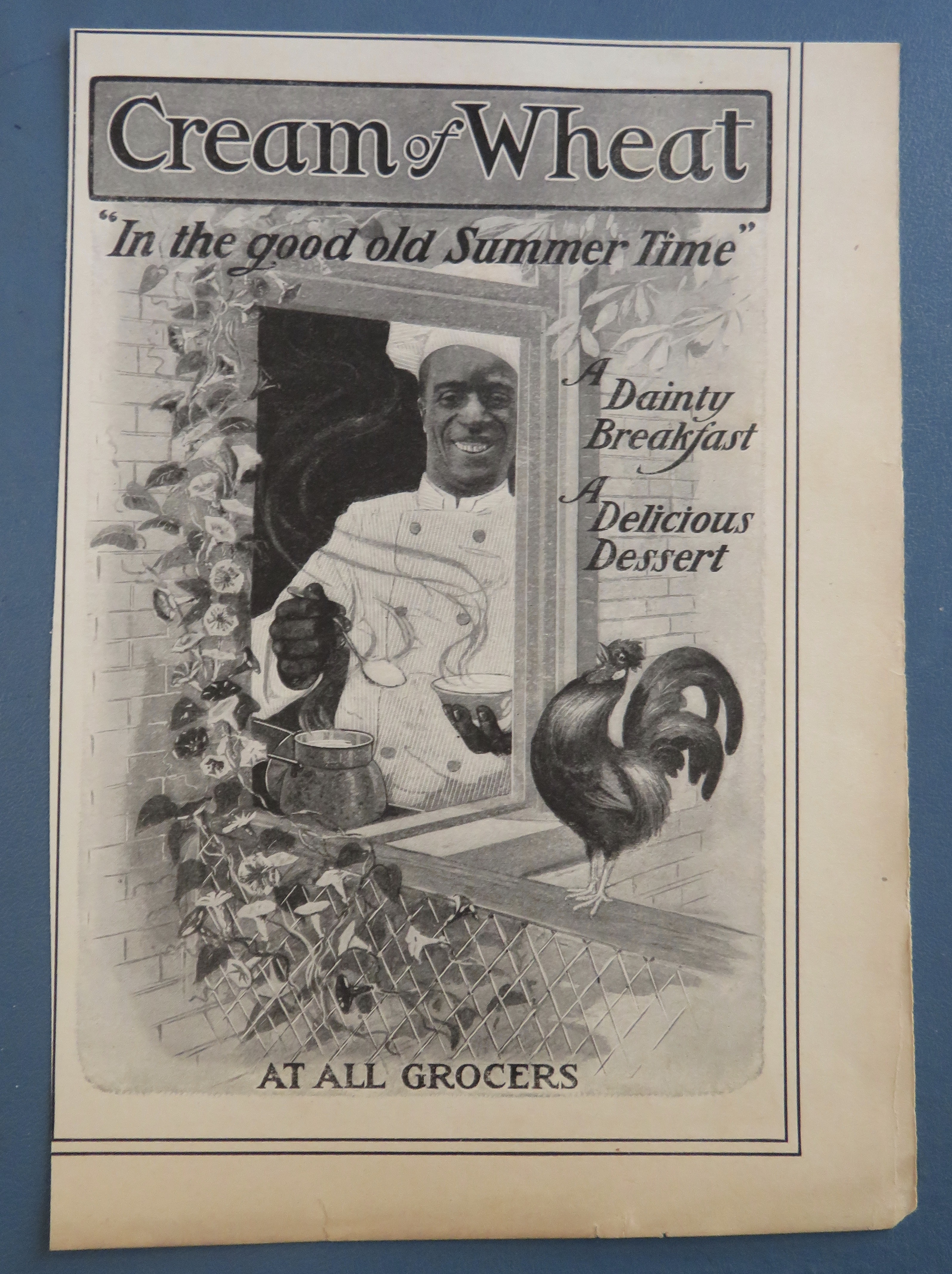 1904 Cream Of Wheat Cereal with Cream Of Wheat Man
