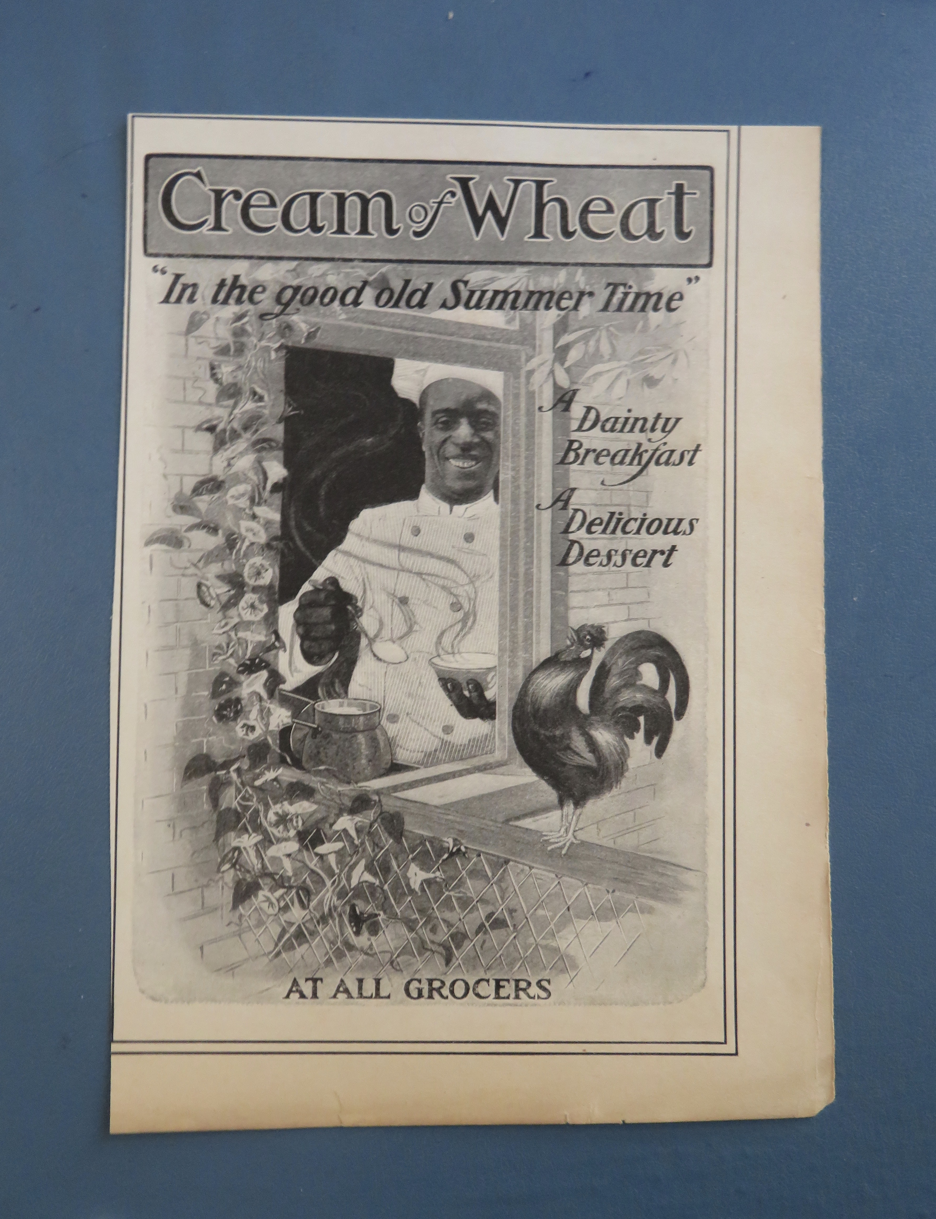 1904 Cream Of Wheat Cereal with Cream Of Wheat Man