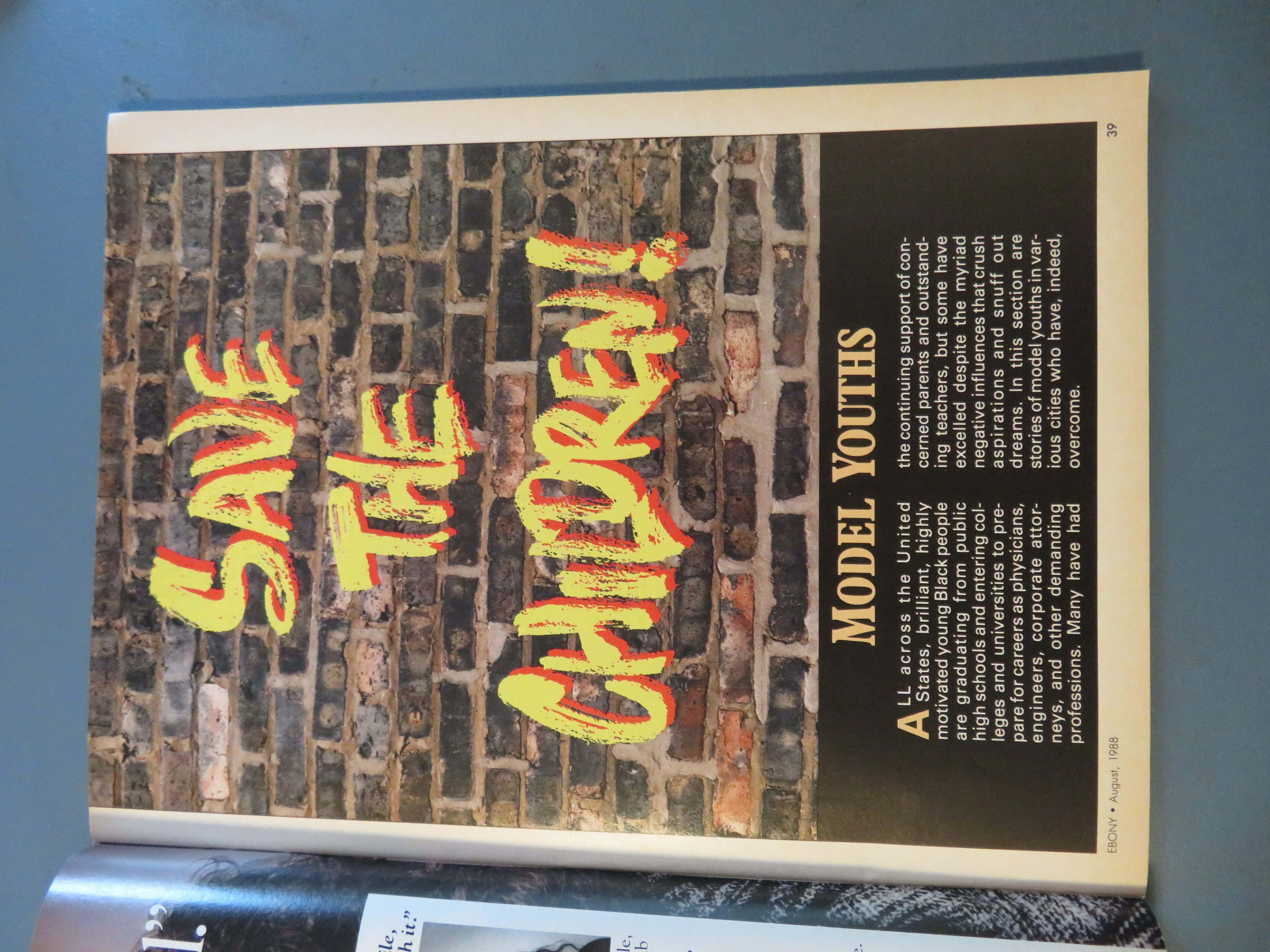 Ebony Magazine August 1988 Save The Children