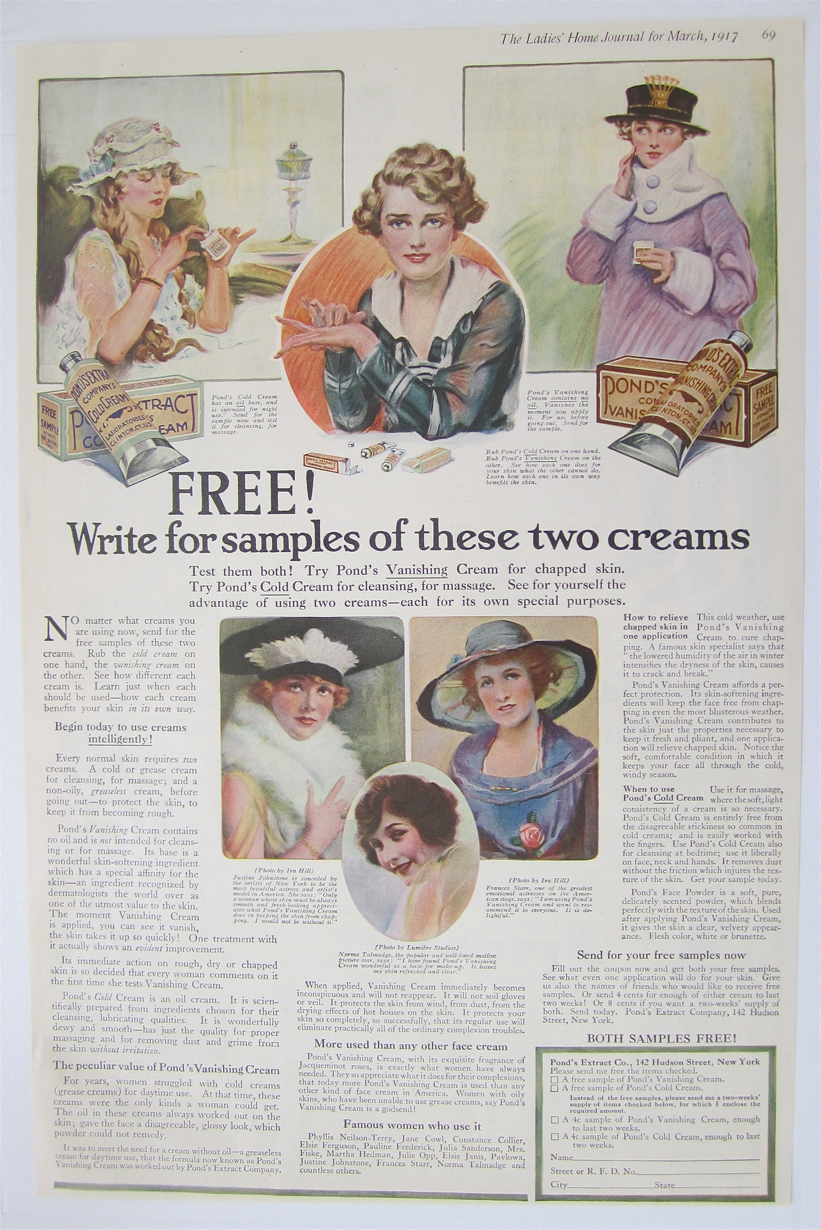 1917 Pond's Vanishing & Cold Cream with Women