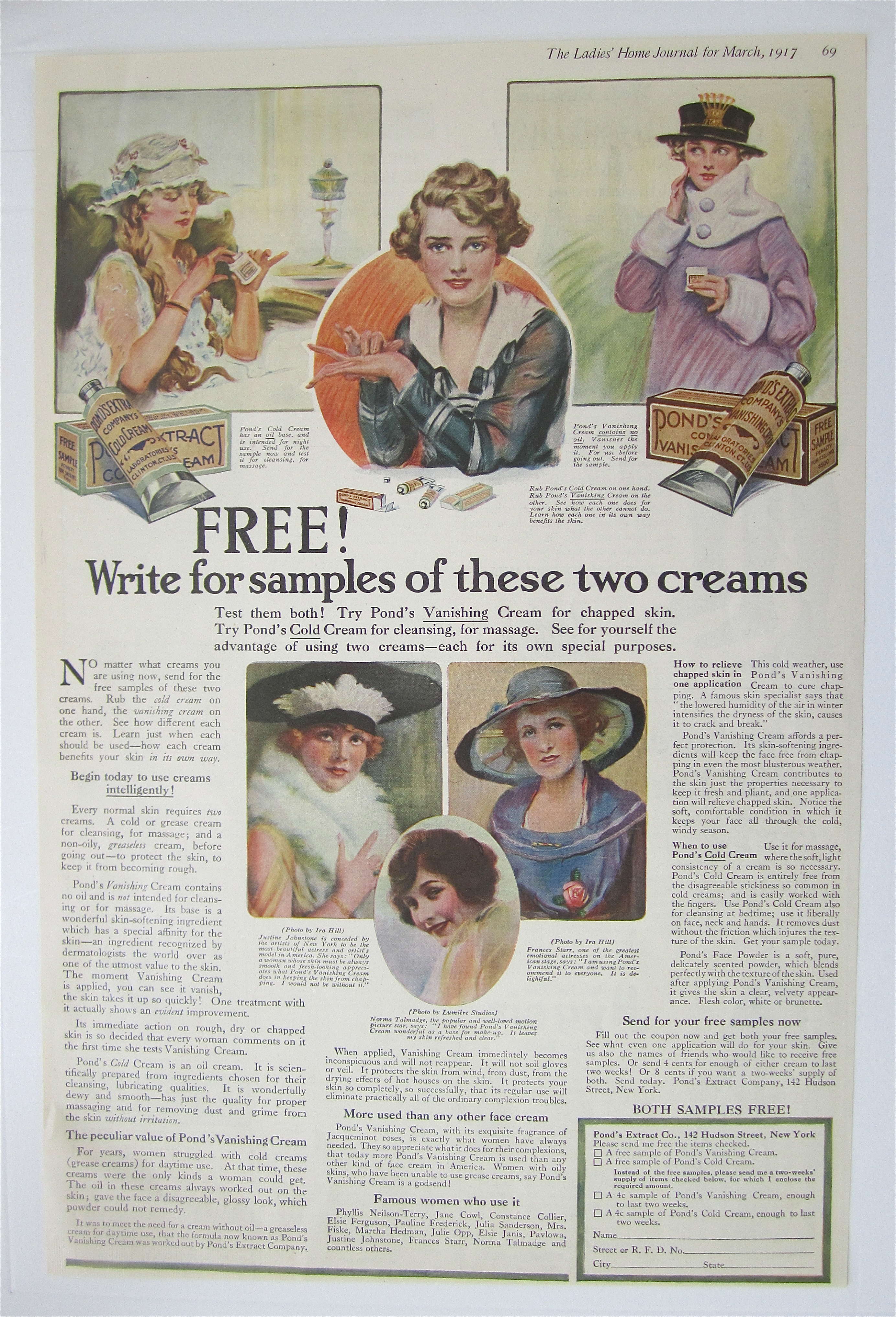 1917 Pond's Vanishing & Cold Cream with Women