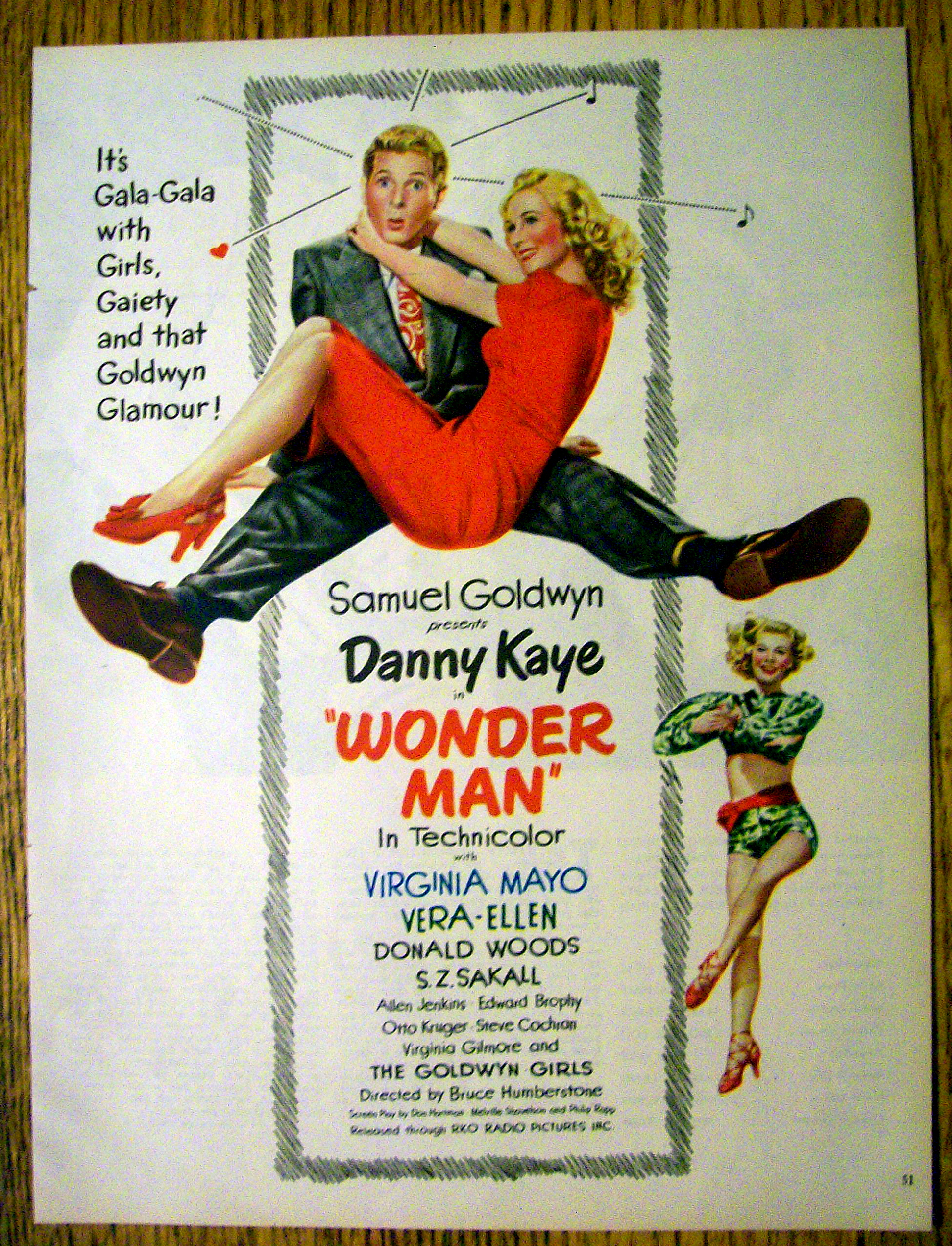 1945 Wonder Man with Danny Kaye & Virginia Mayo
