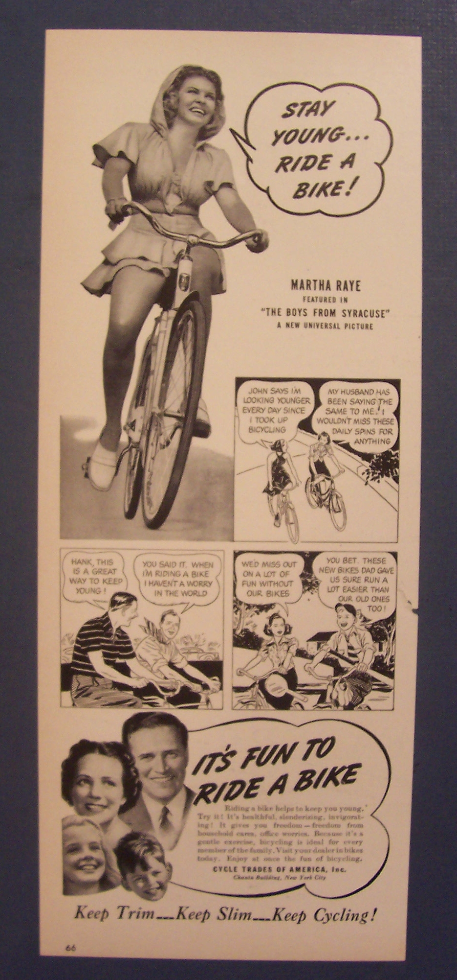 1940  Ride  A  Bike  with  Martha  Raye