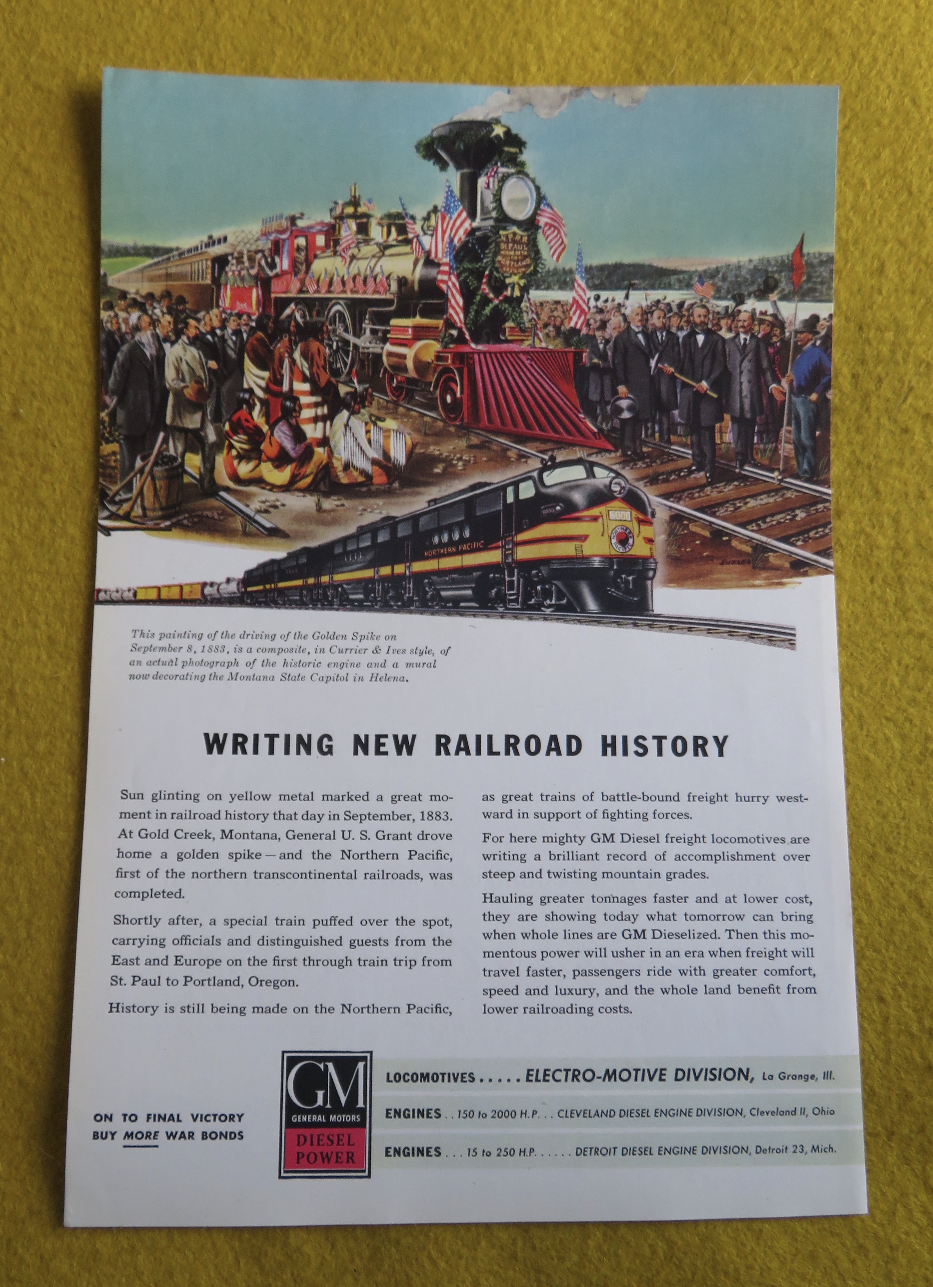 1945 General Motors Diesel Power with Railroad History