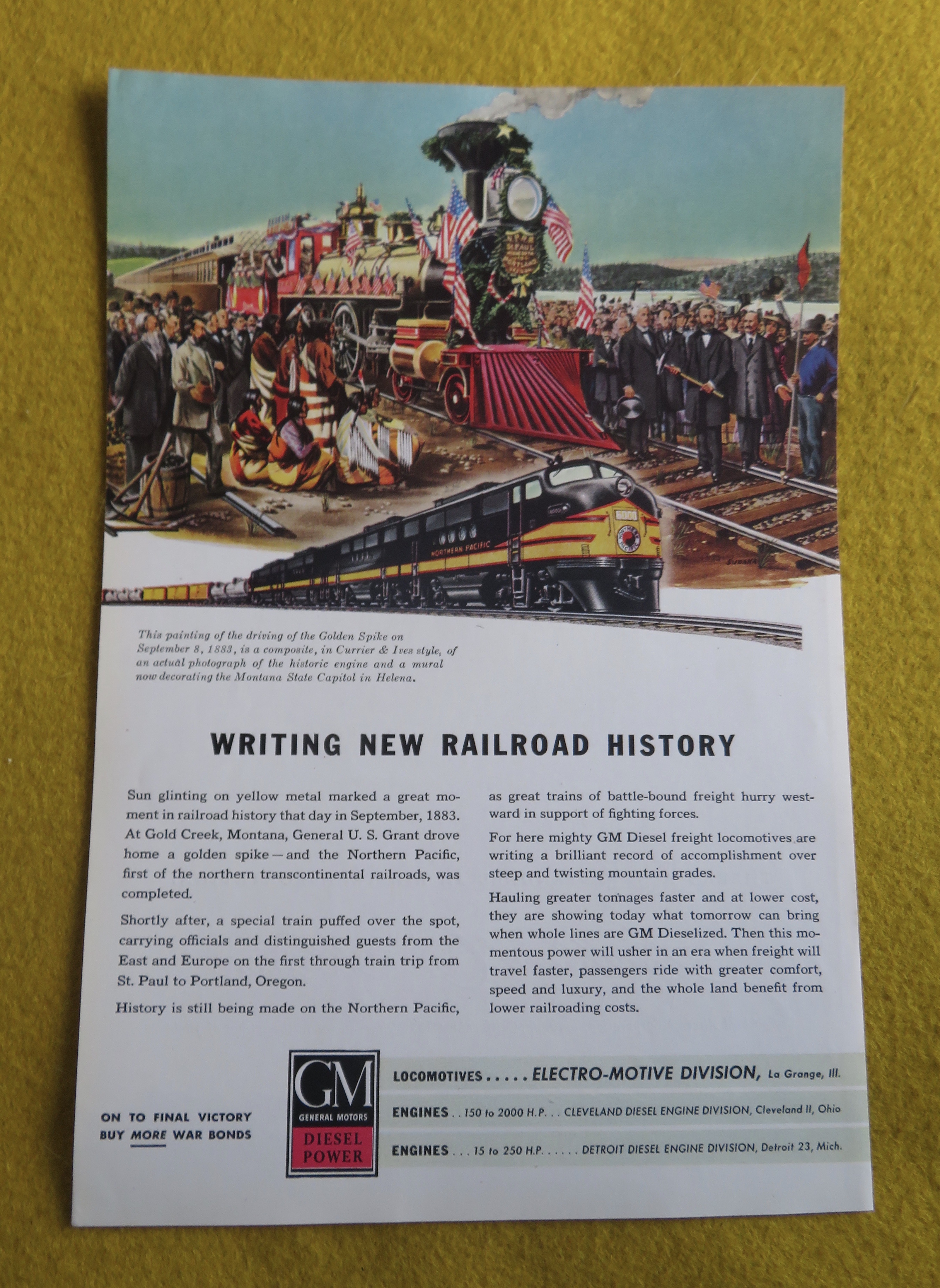 1945 General Motors Diesel Power with Railroad History