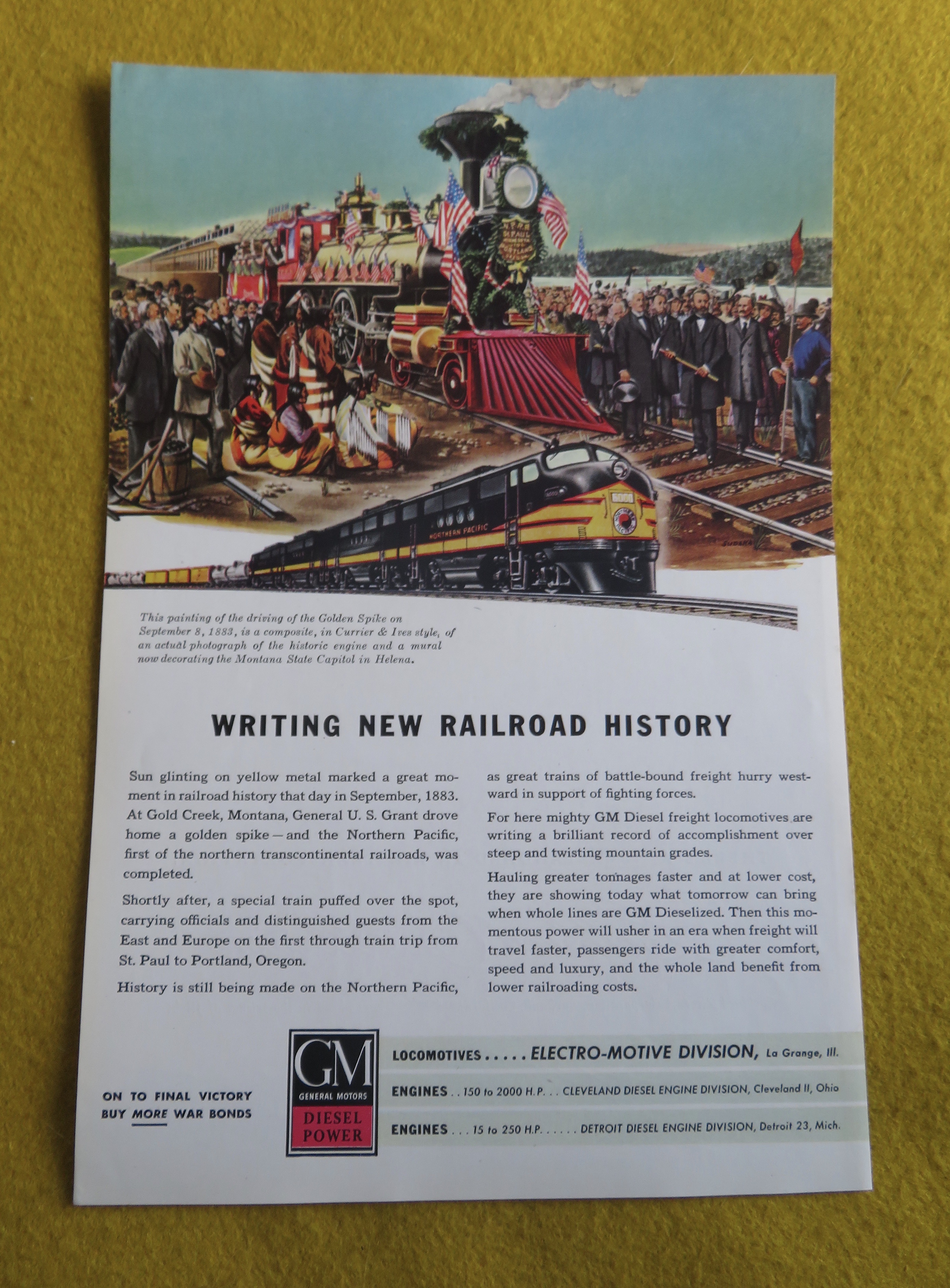 1945 General Motors Diesel Power with Railroad History