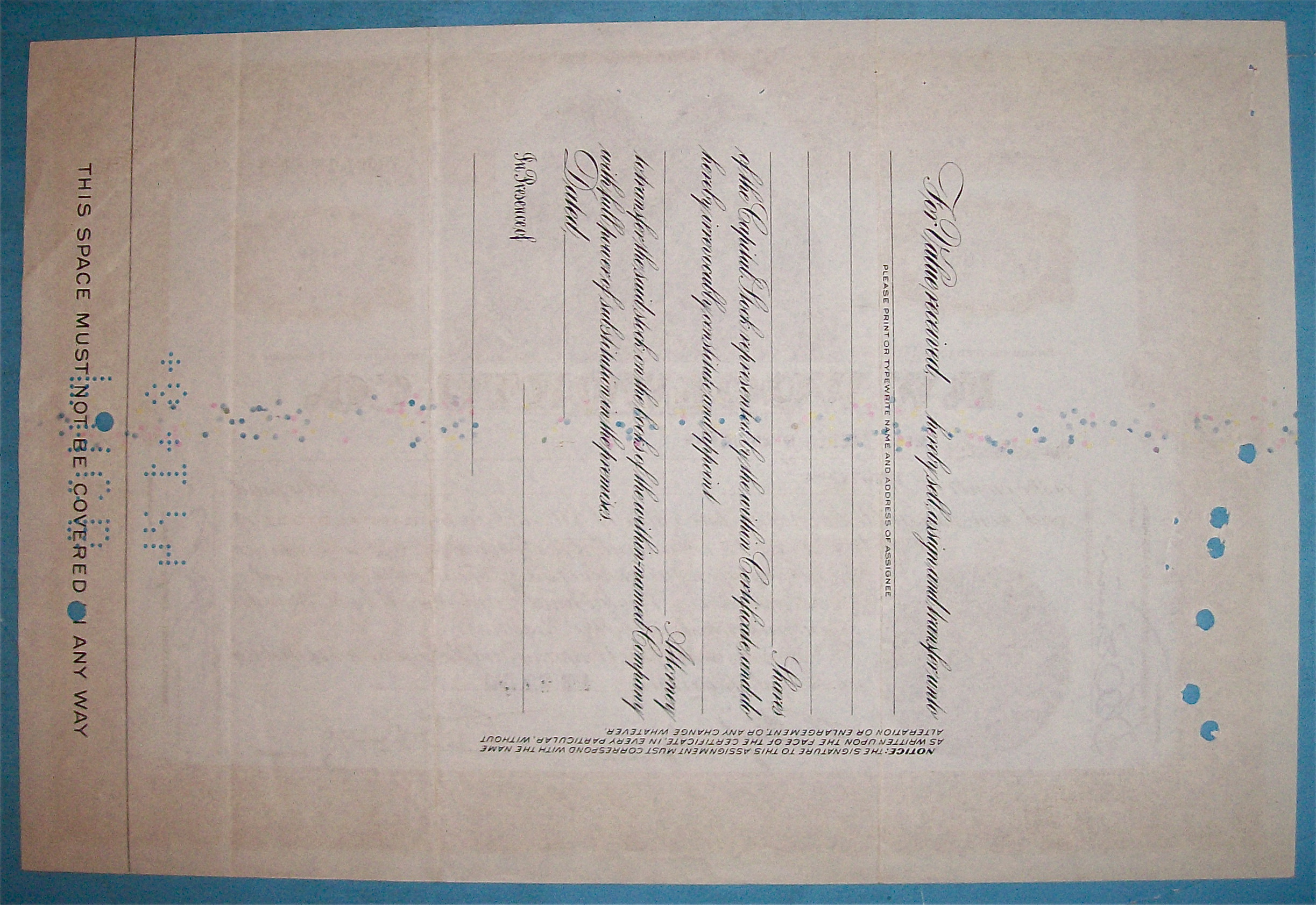 1943 F. W. Woolworth Co. Stock Certificate