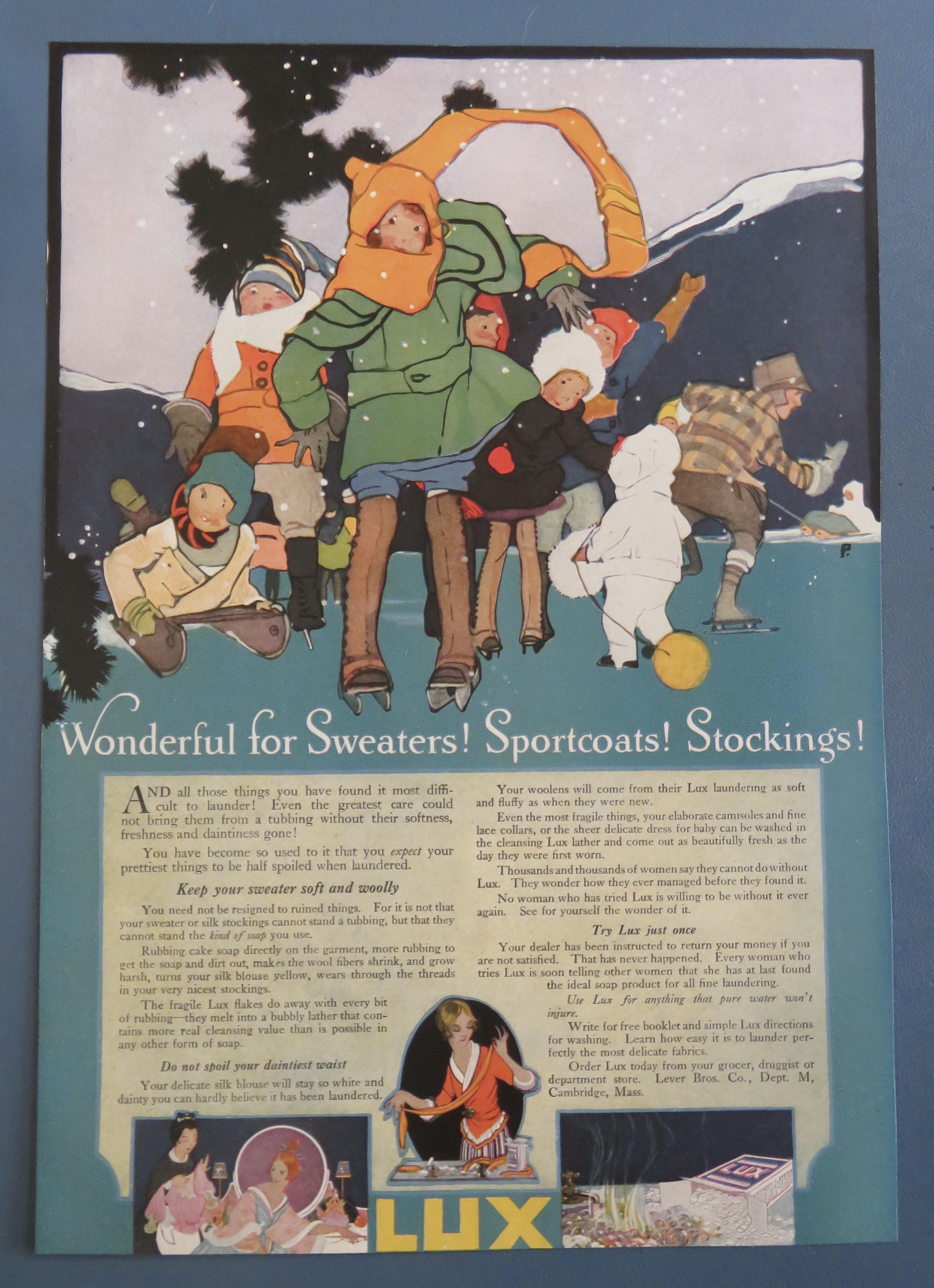 1917 Lux Soap with A Group Of Children Skating