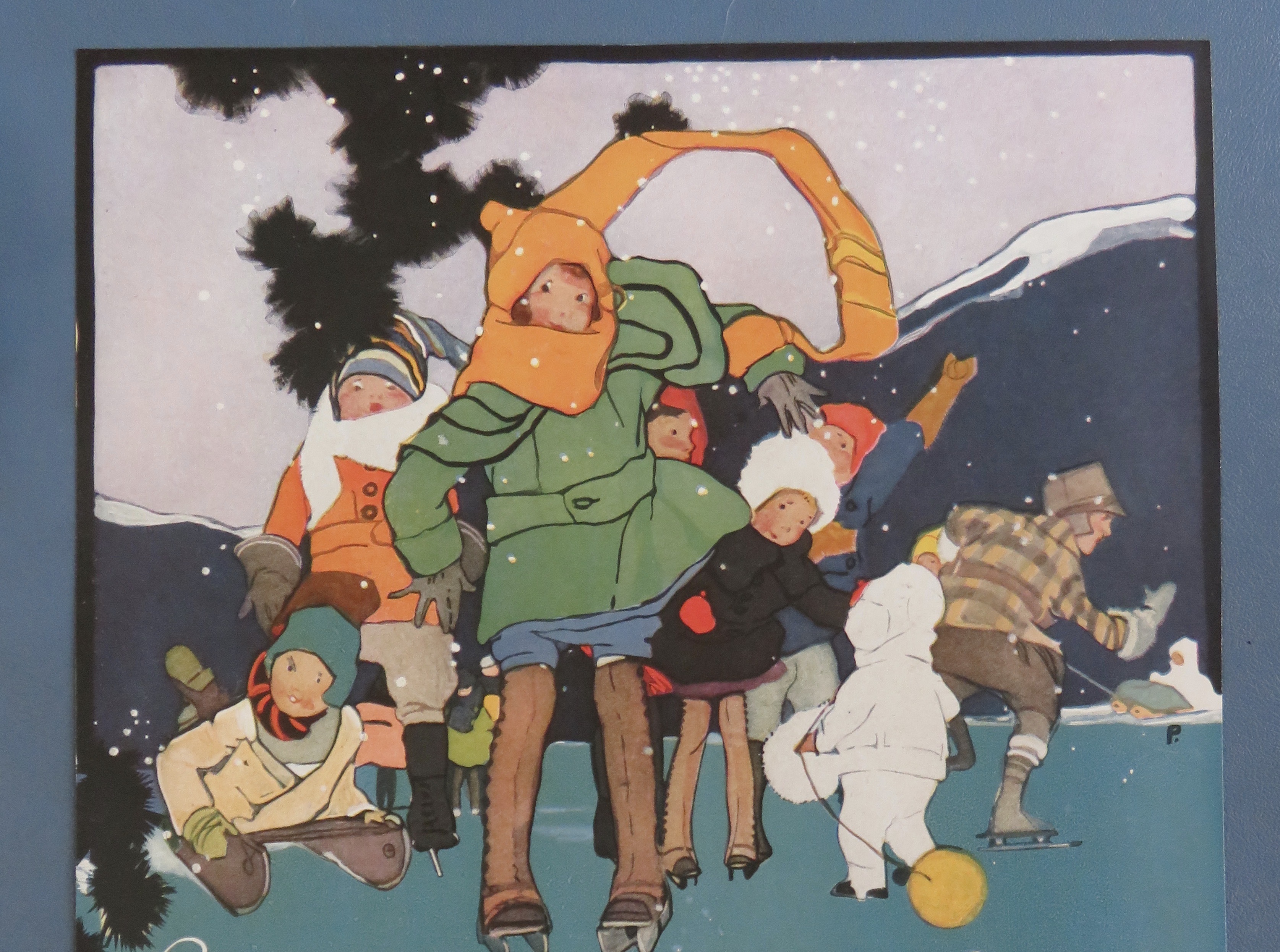 1917 Lux Soap with A Group Of Children Skating