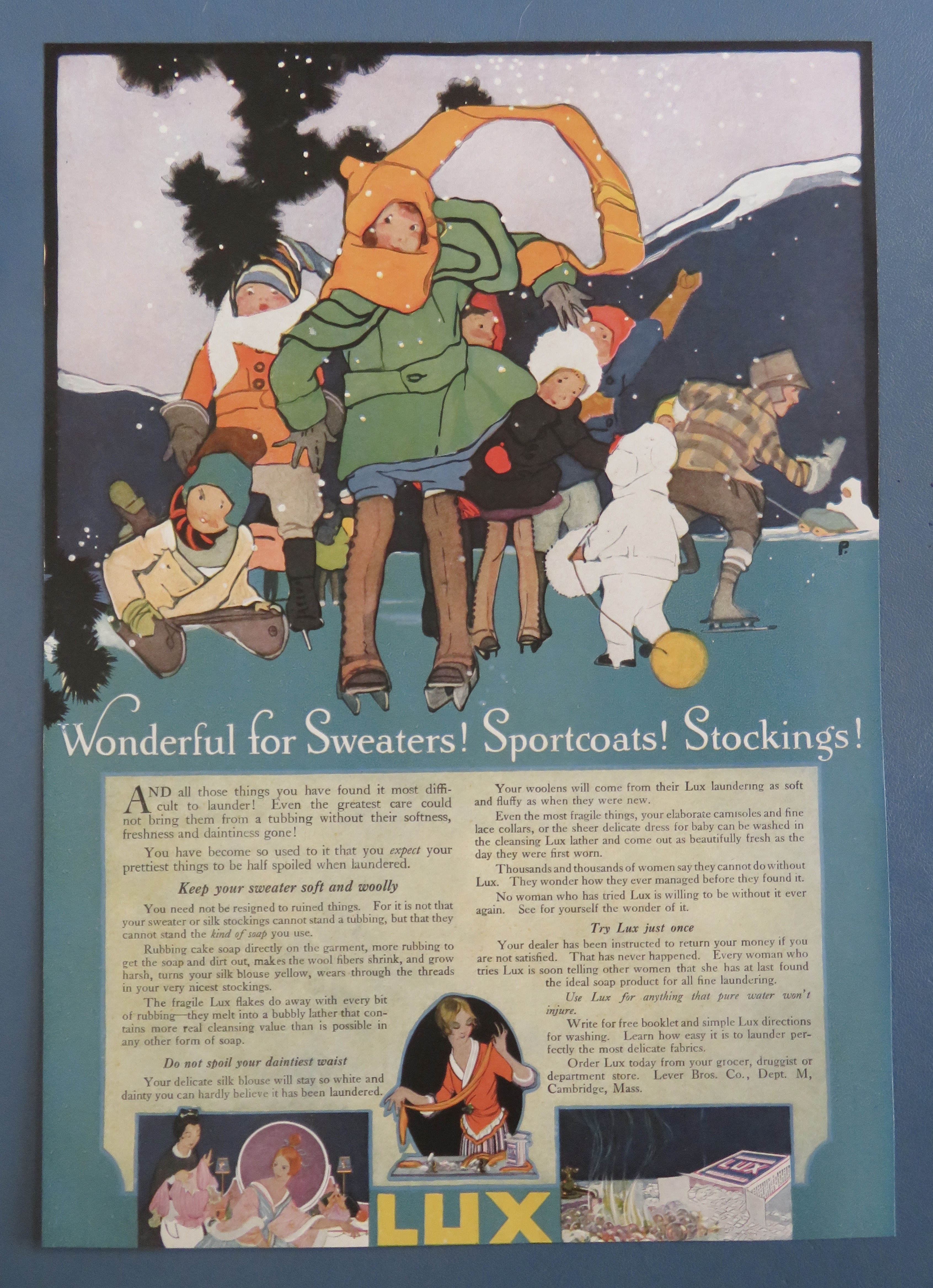 1917 Lux Soap with A Group Of Children Skating