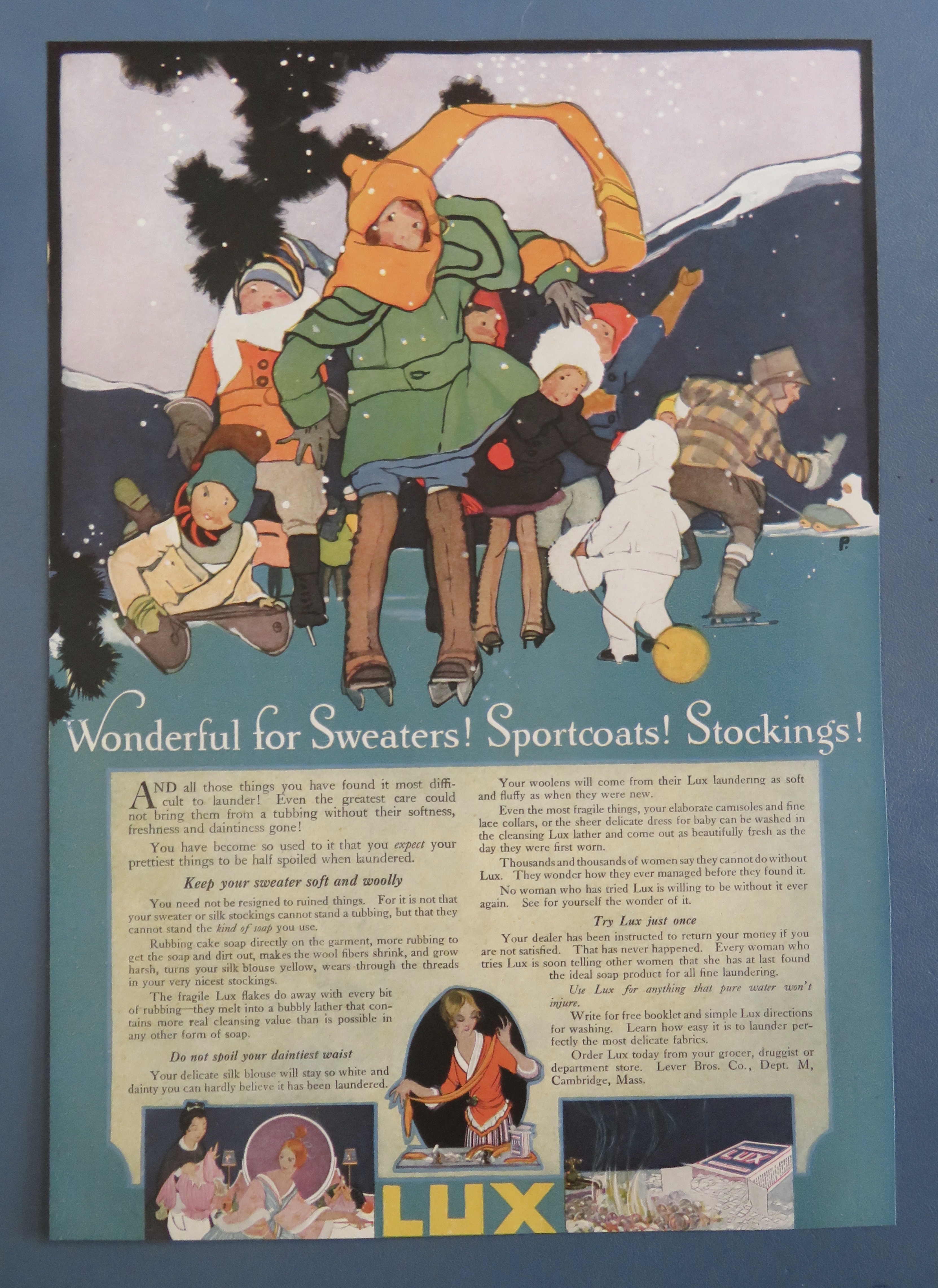 1917 Lux Soap with A Group Of Children Skating