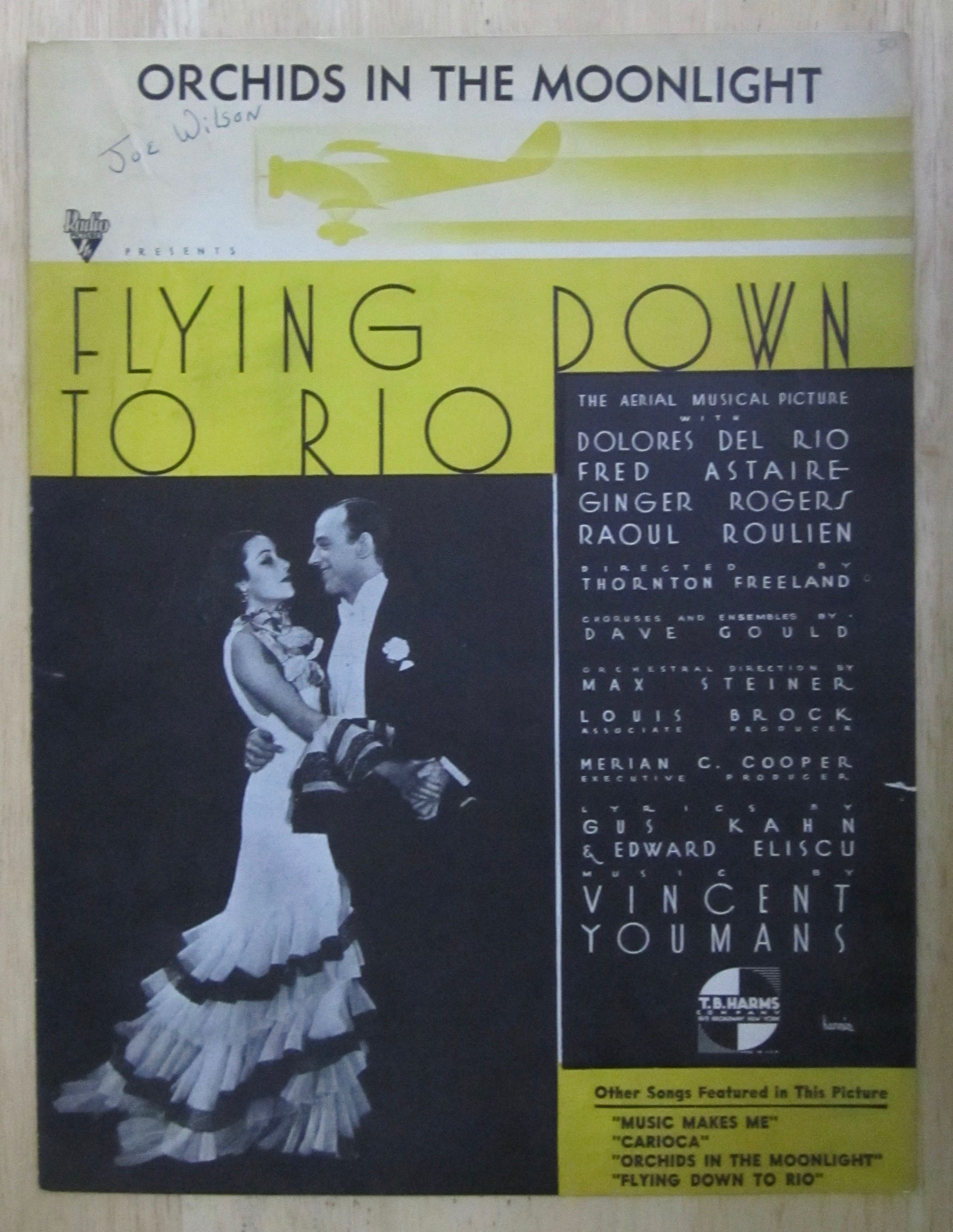 Sheet Music For 1933 Orchids In The Moonlight