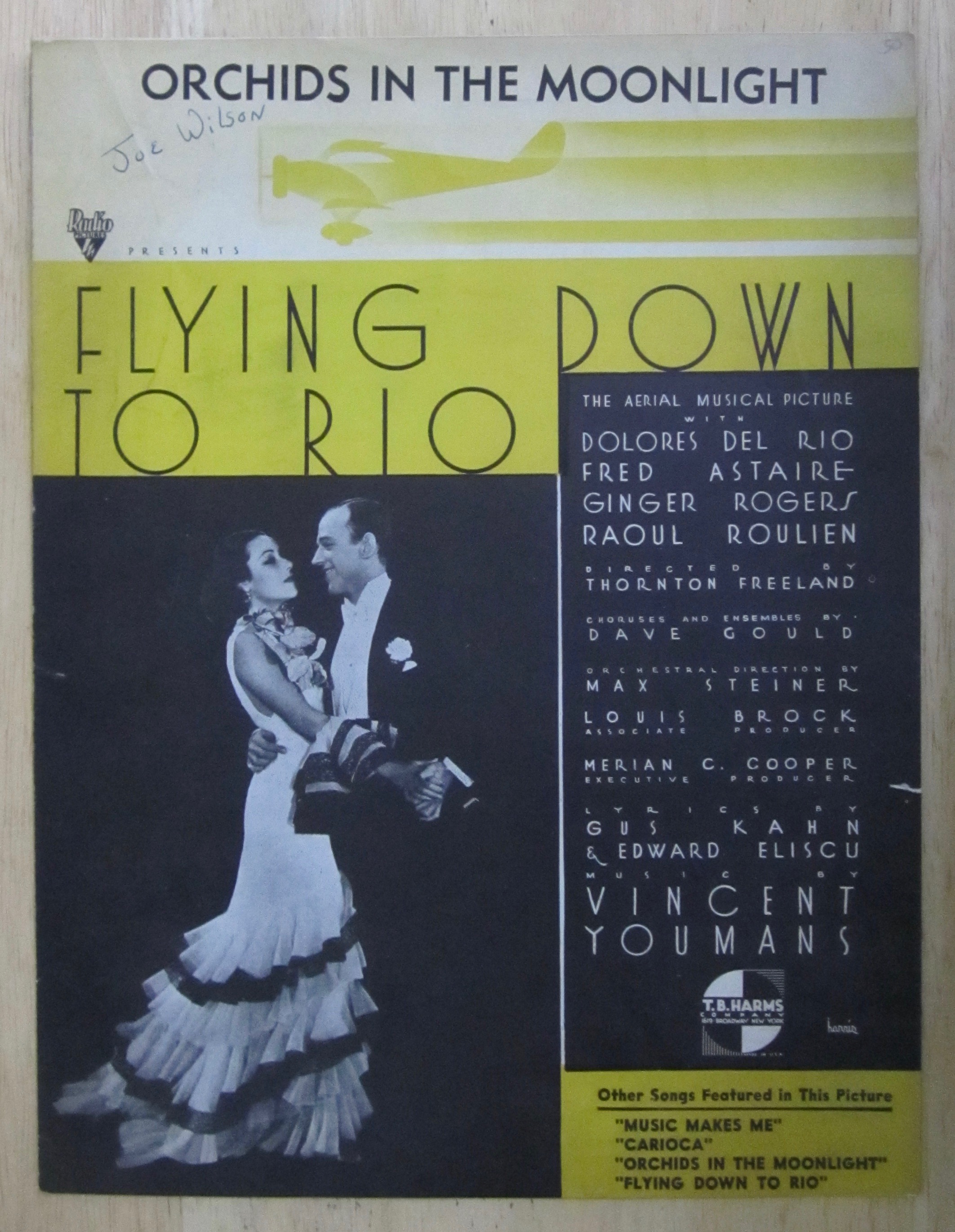 Sheet Music For 1933 Orchids In The Moonlight