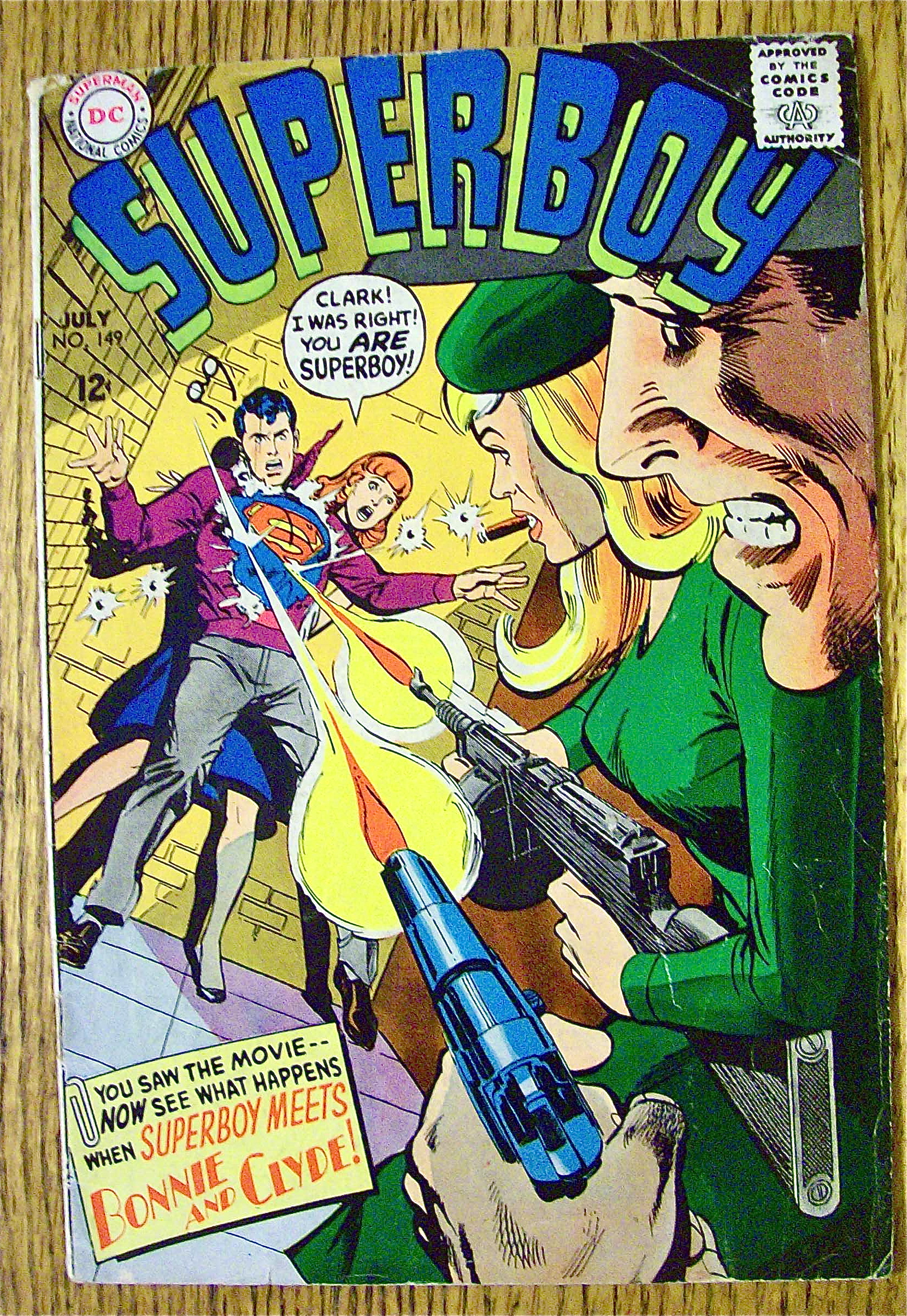 Superboy Comic #149 July 1968 Bonnie & Clyde