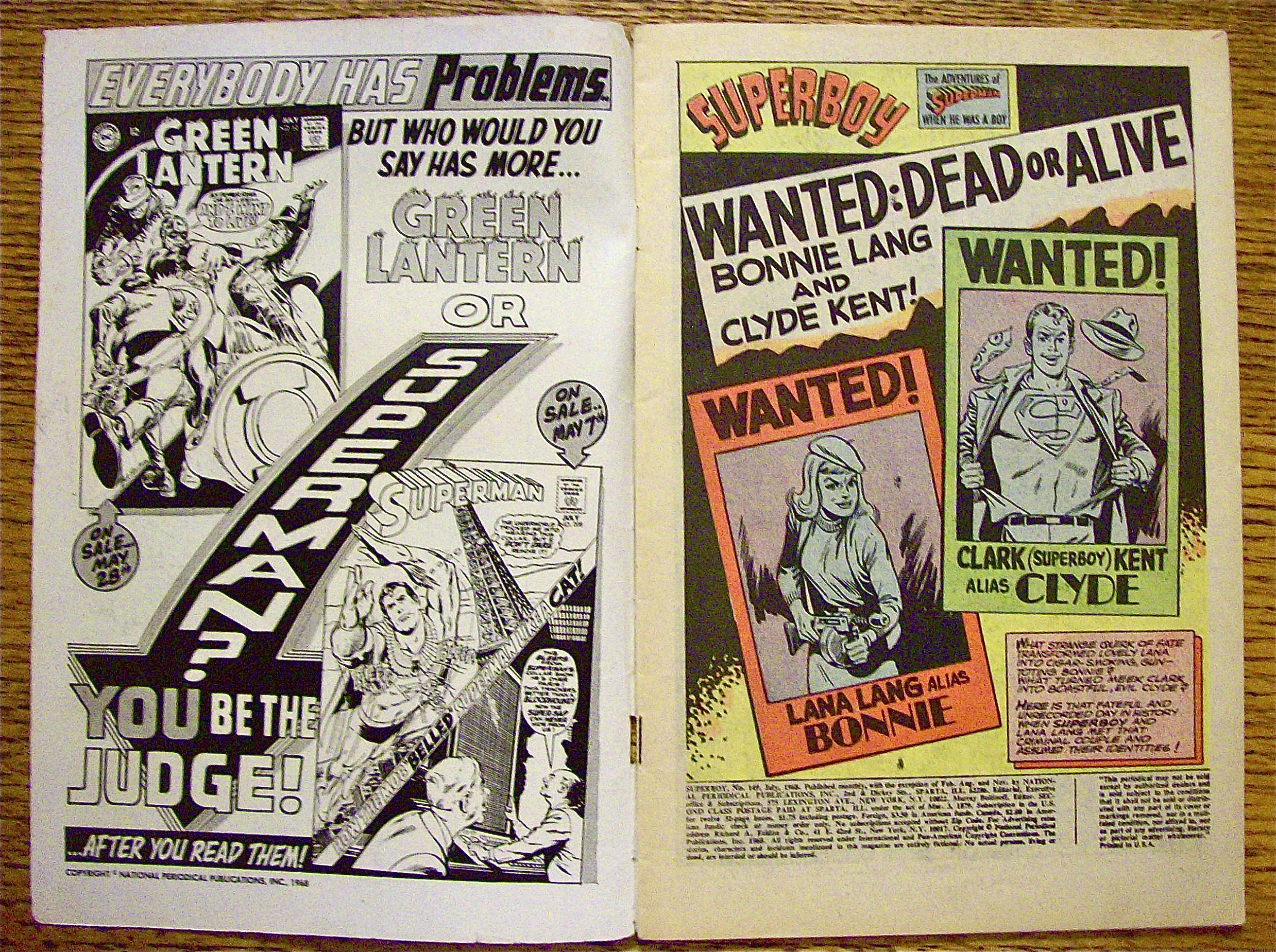 Superboy Comic #149 July 1968 Bonnie & Clyde