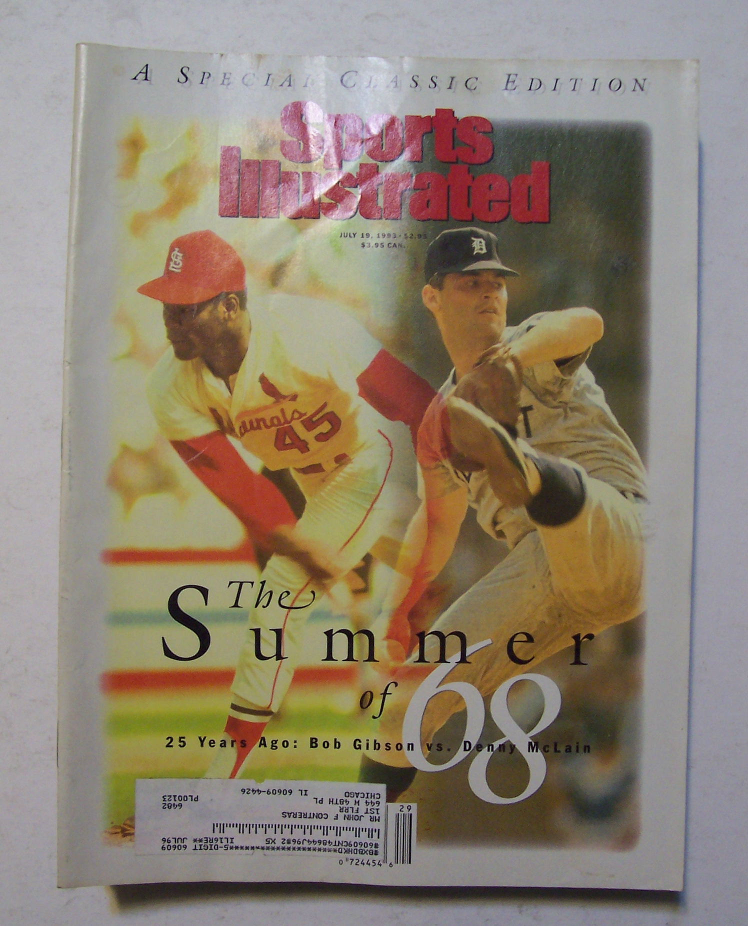 Sports Illustrated Magazine-July 19, 1993-Summer Of '68