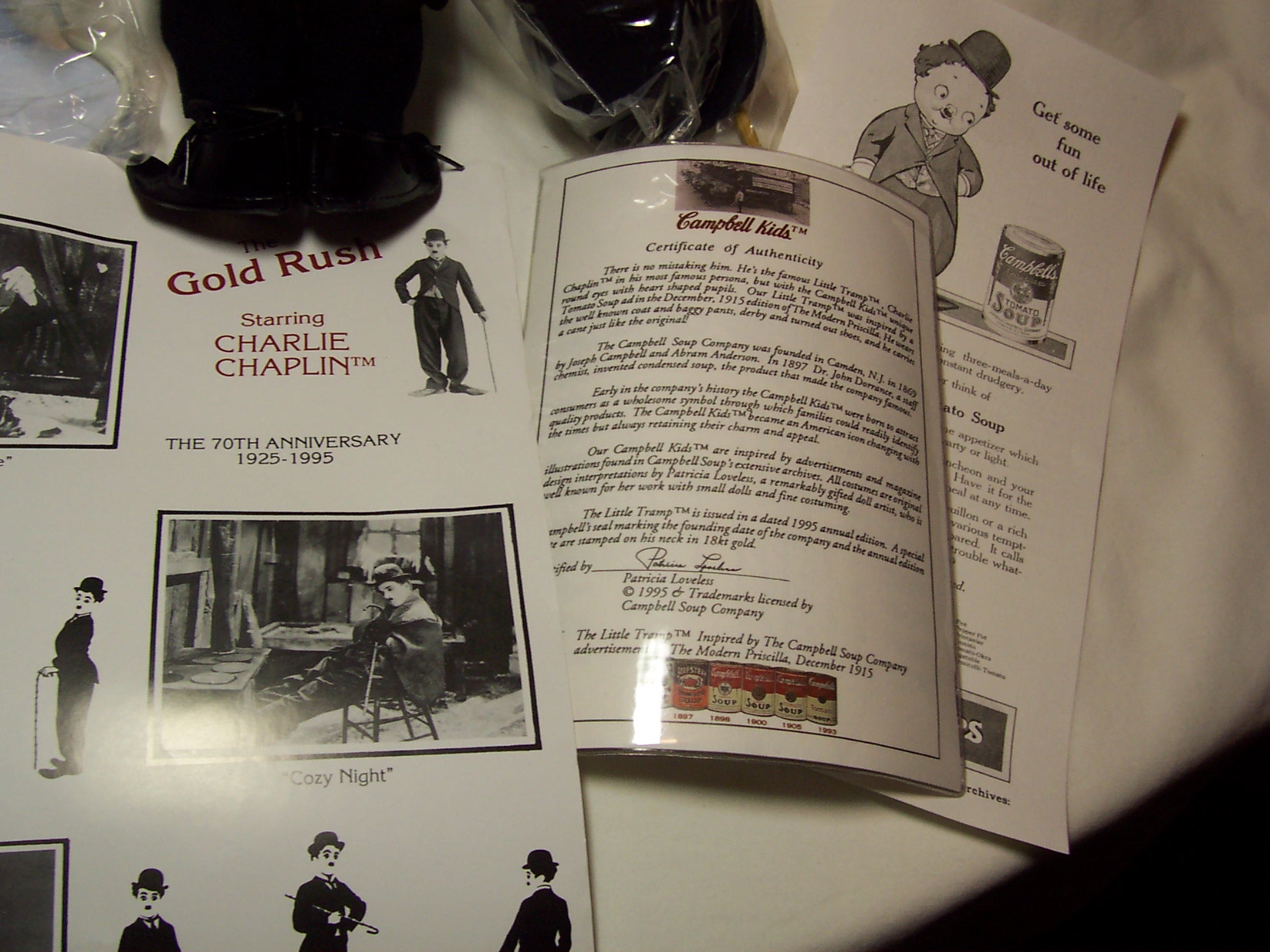 Charlie Chaplin Campbells Soup Porcelain Doll