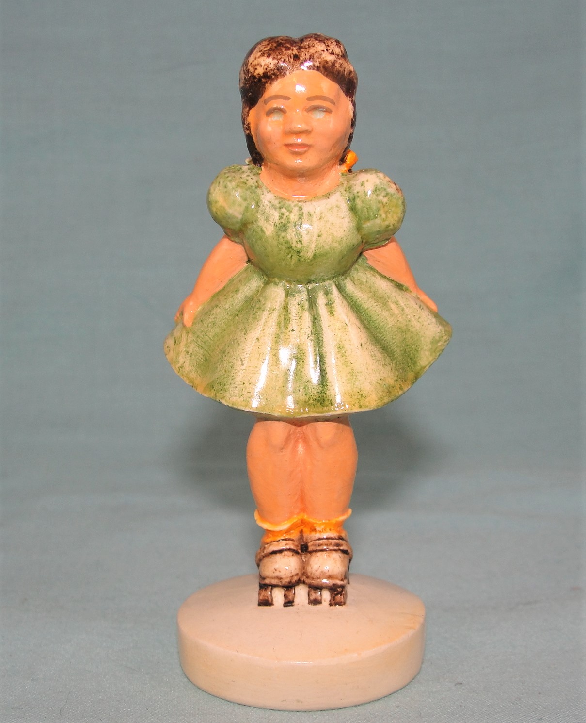 Sebastian Miniatures Sidewalk Days Girl on Rollerskates