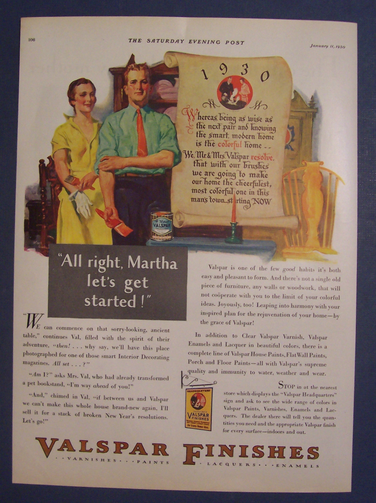 1930  Valspar  Finishes