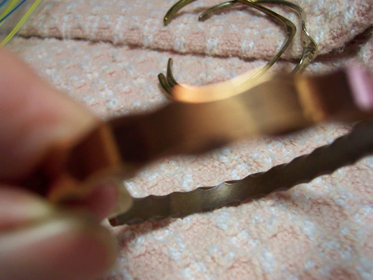 Bangle Bracelet lot of 3 gold silver copper