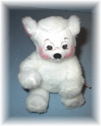 Annalee Bear 6 Inch Small White Sitting  Down