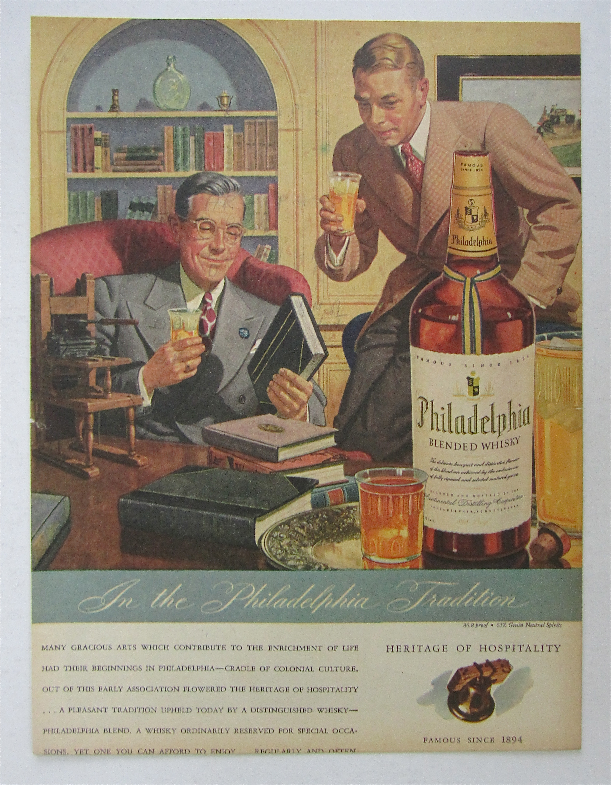 1943 Philadelphia Whiskey with Two Men Talking