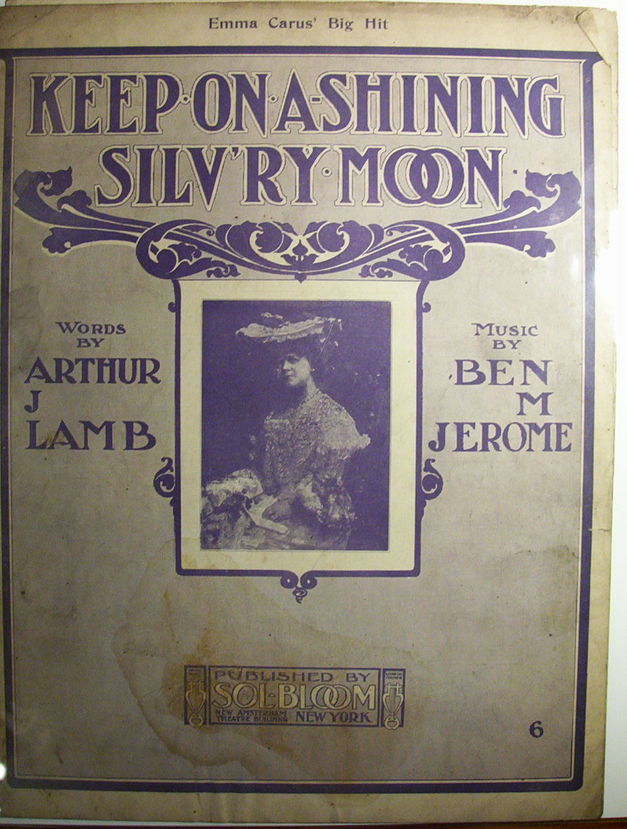 Sheet Music Of 1903 Keep On A - Shining Silv'ry Moon