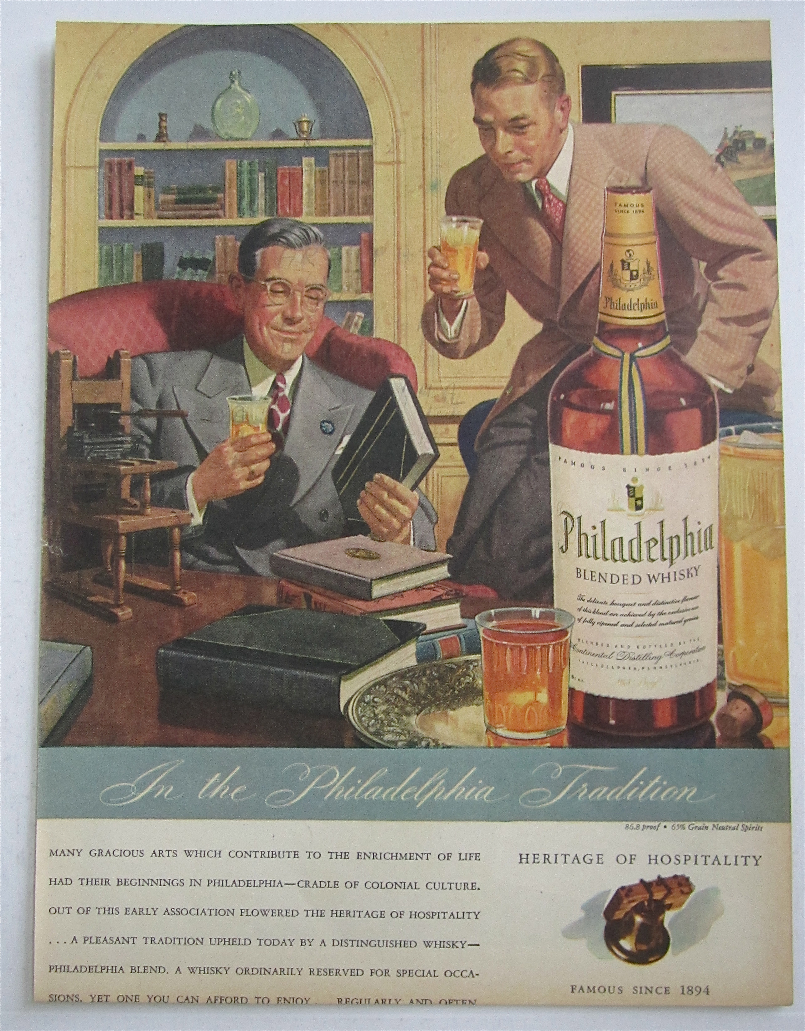 1943 Philadelphia Whiskey with Two Men Talking