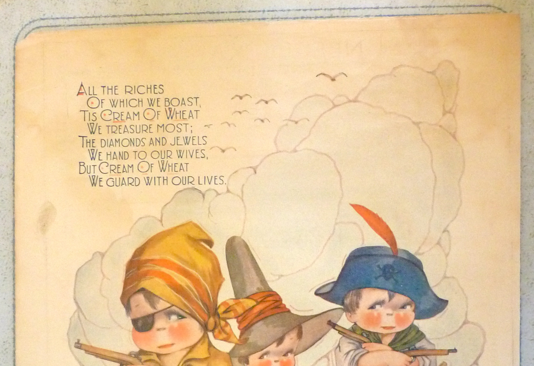 1924 Cream Of Wheat Cereal with Boys Dressed as Pirates