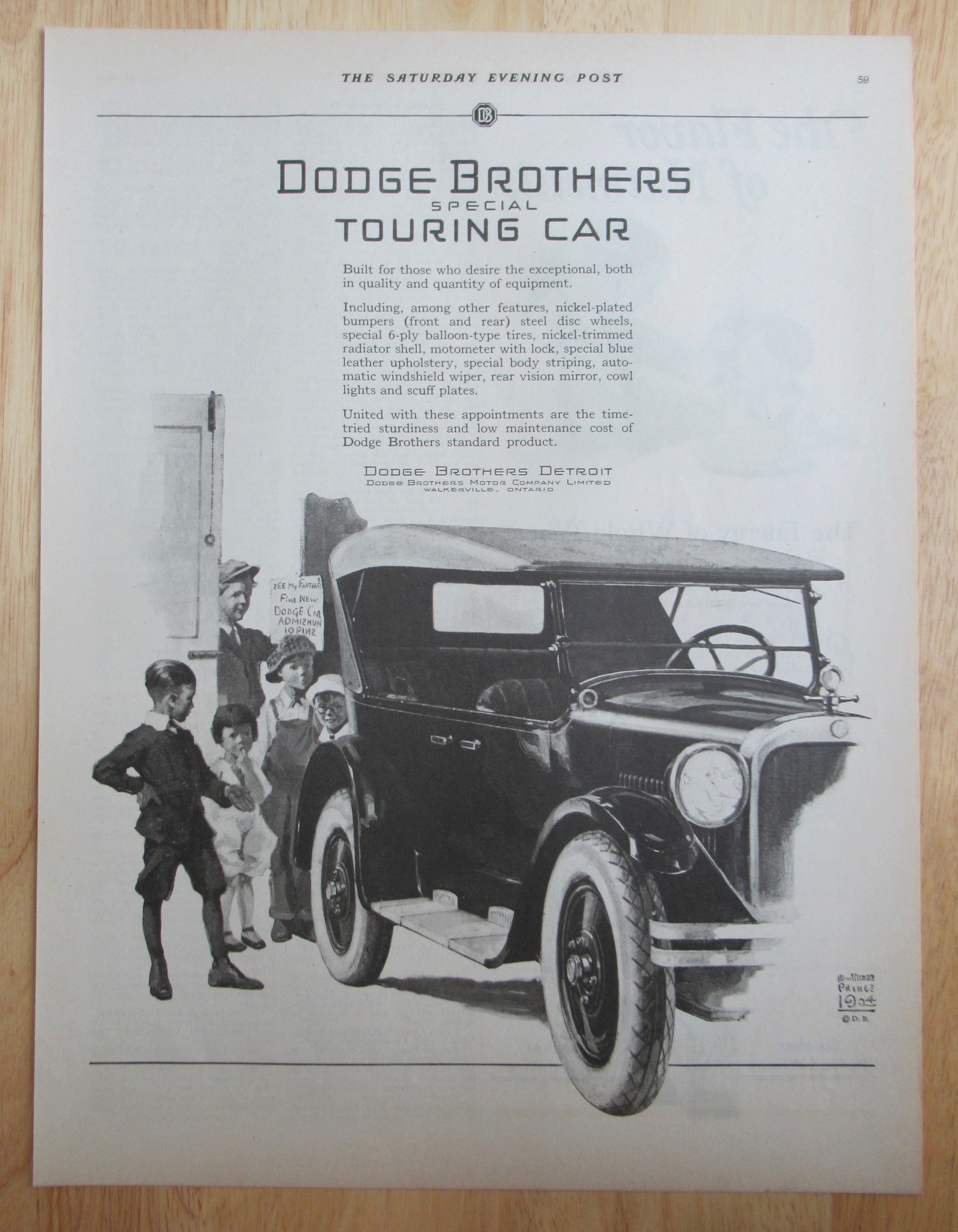 1924 Dodge Automobile with Dodge Brothers Touring Car