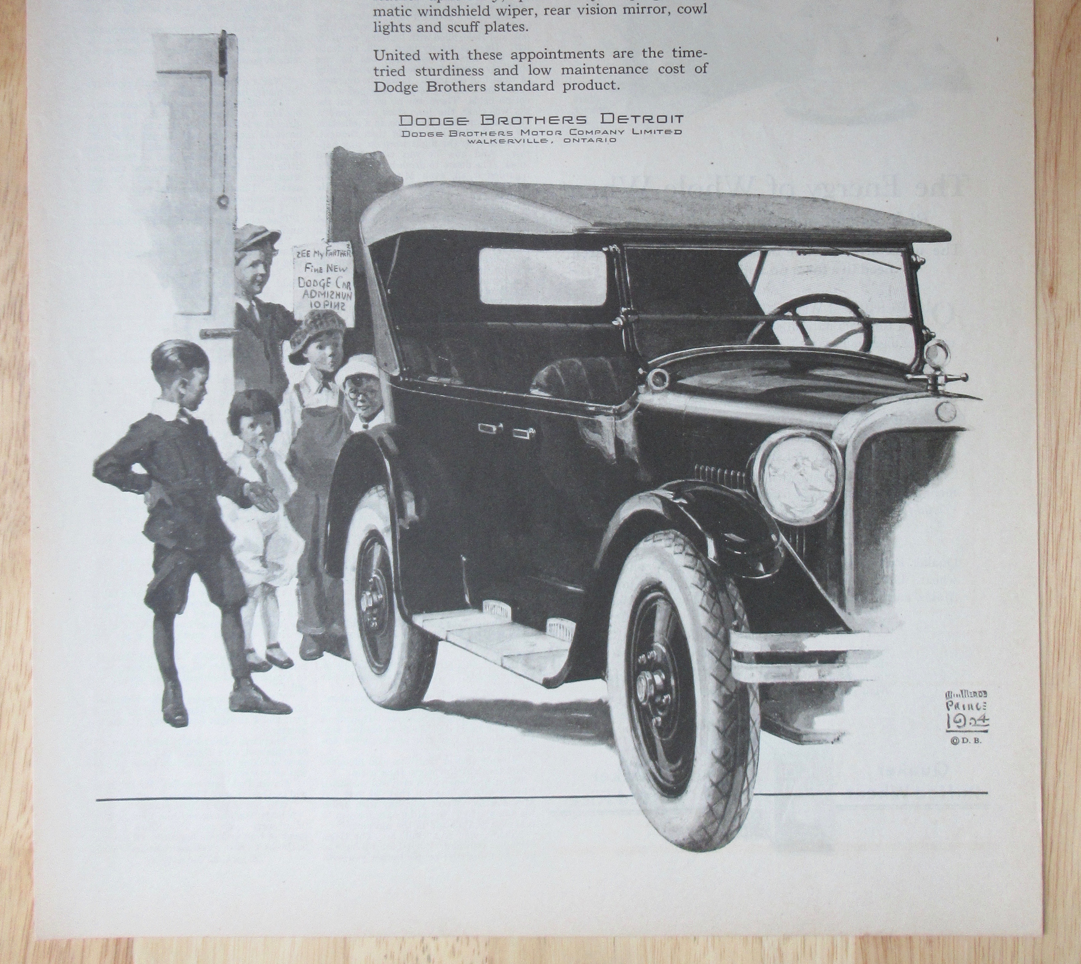 1924 Dodge Automobile with Dodge Brothers Touring Car
