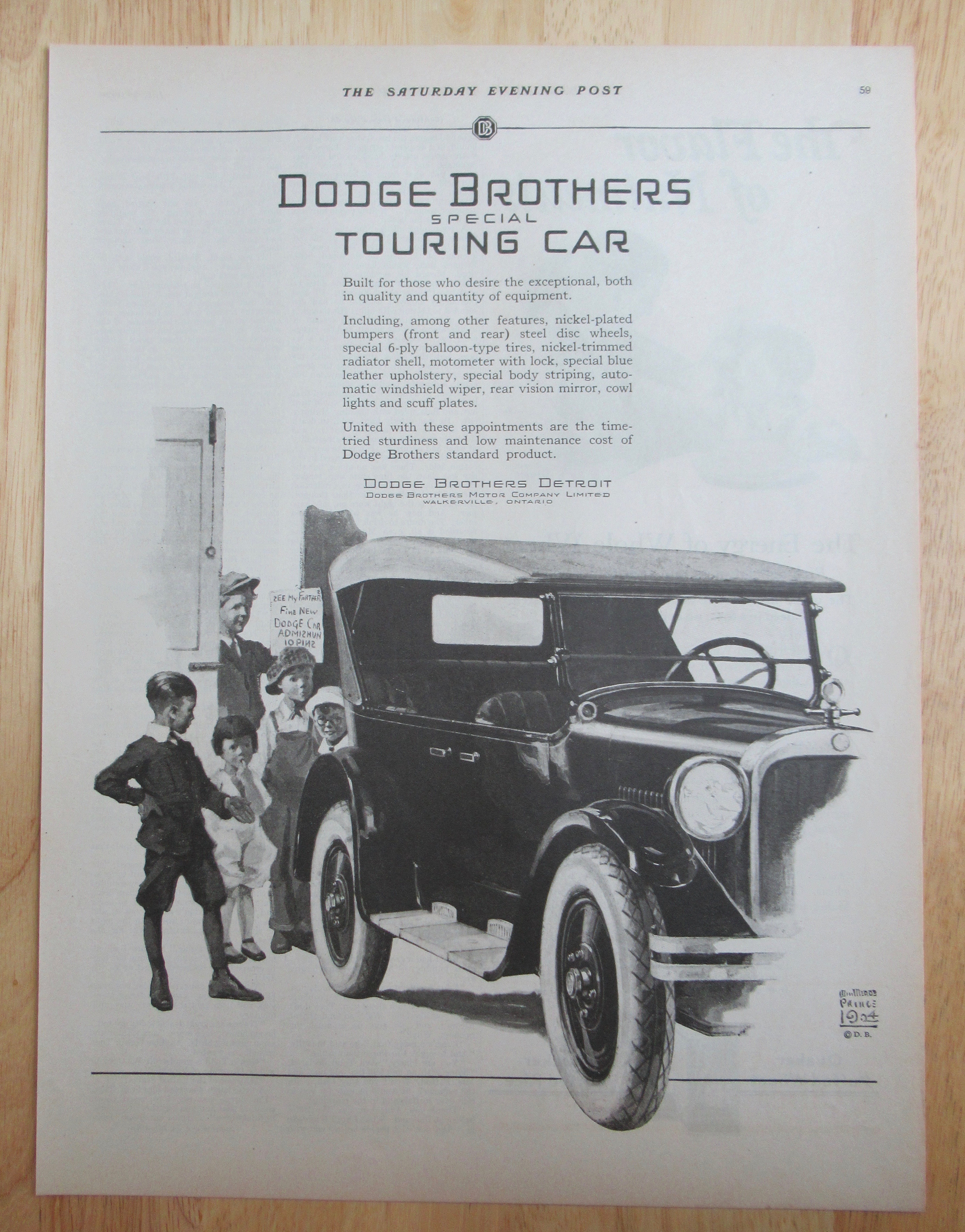 1924 Dodge Automobile with Dodge Brothers Touring Car