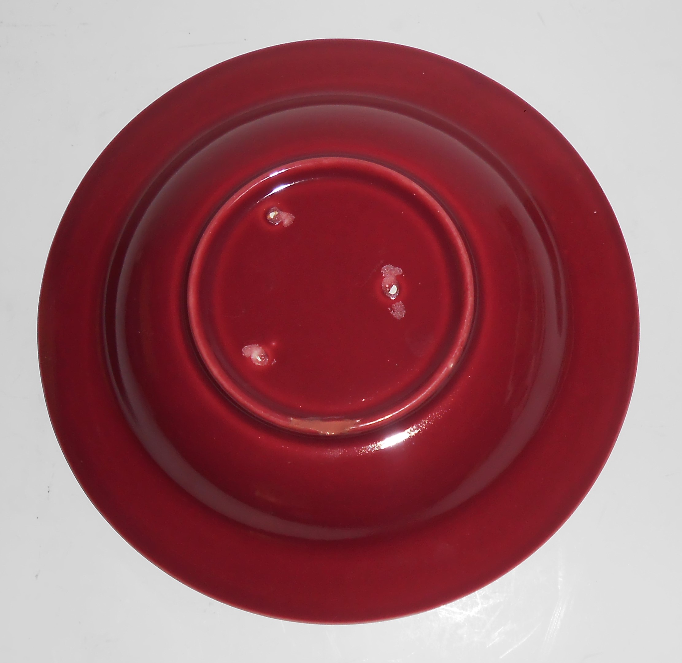 Coors Pottery Rosebud Red Rimmed Soup Bowl MINT #3