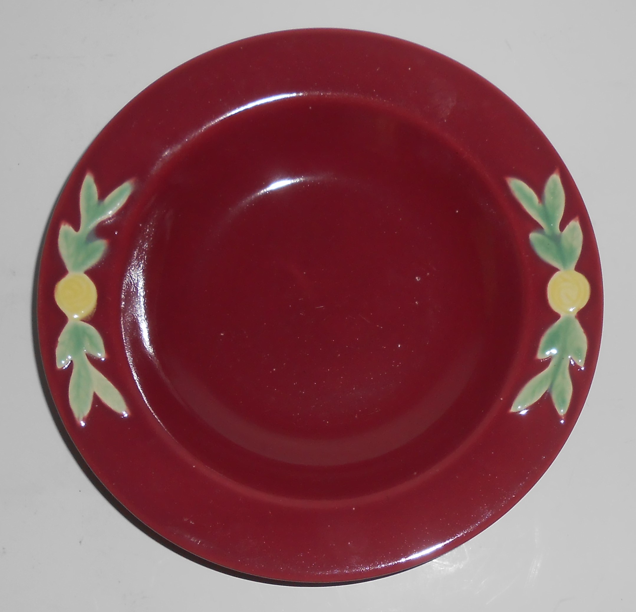 Coors Pottery Rosebud Red Rimmed Soup Bowl MINT #3