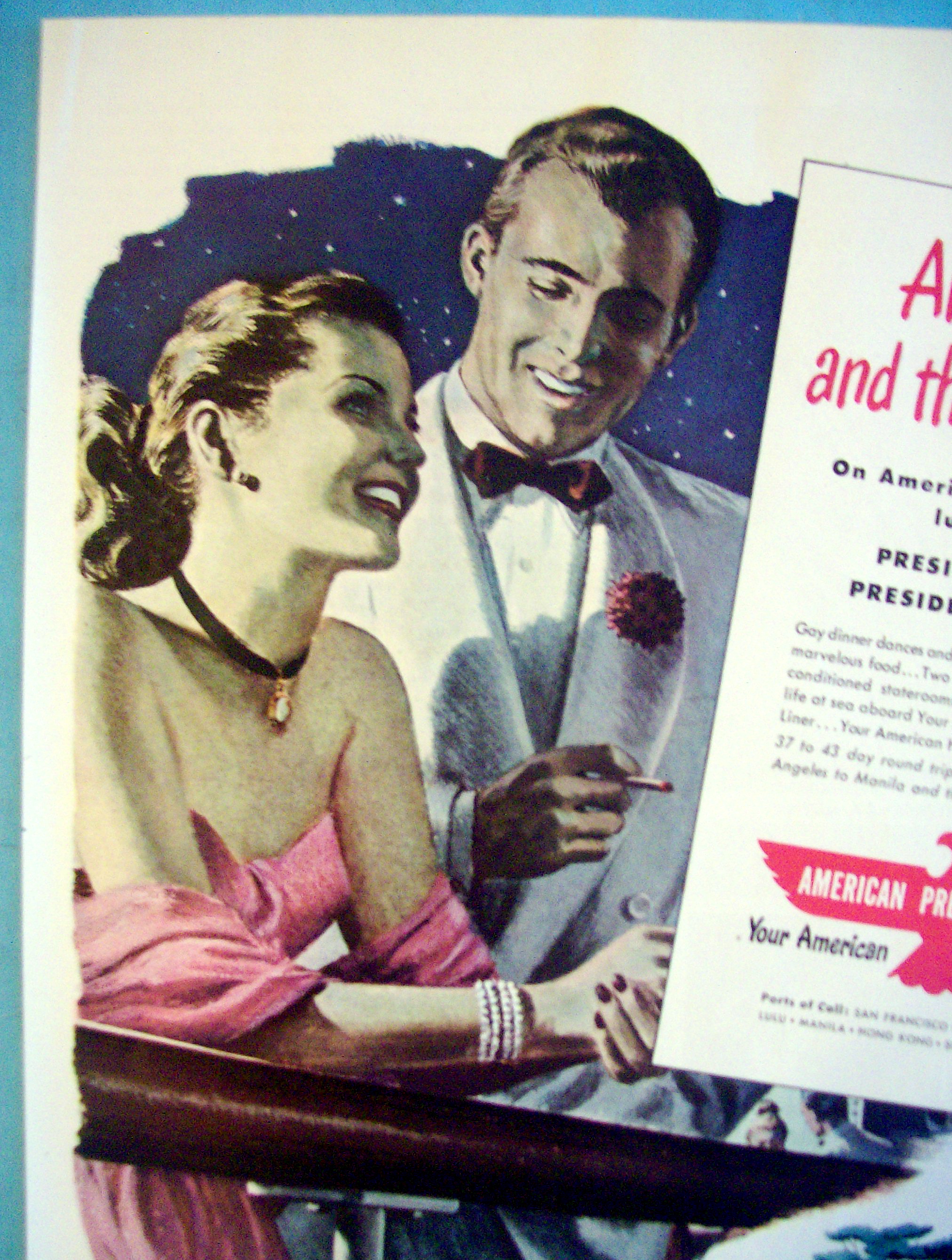 1948 American President Lines With Man And Woman
