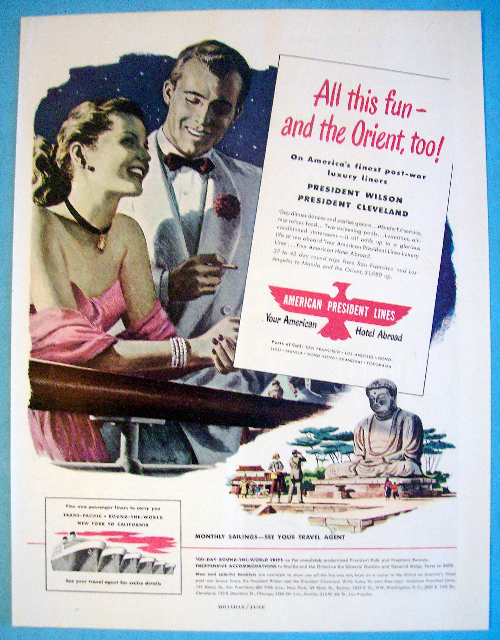1948 American President Lines With Man And Woman