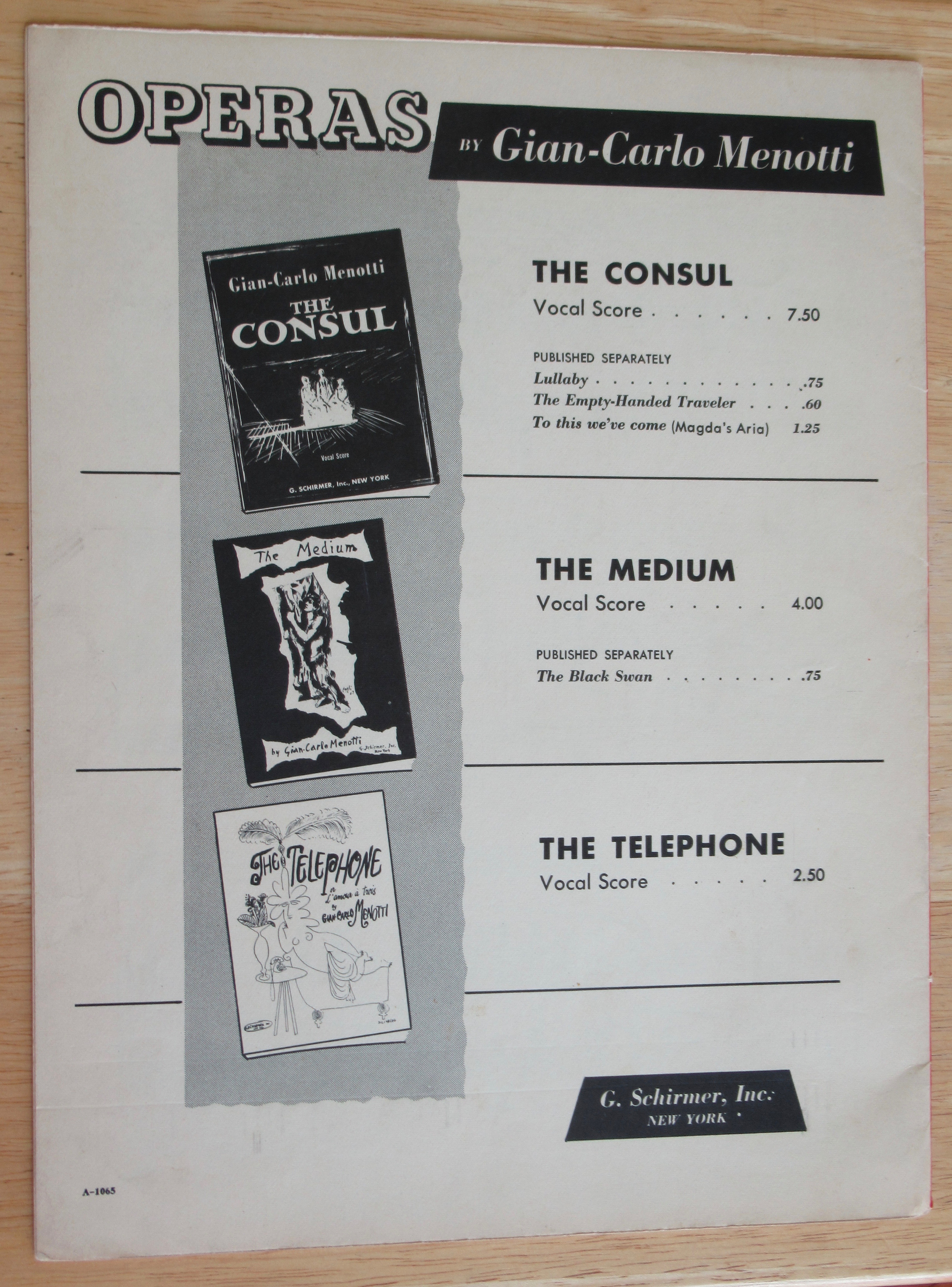 1950 To This We've Come (Magda's Aria) Sheet Music