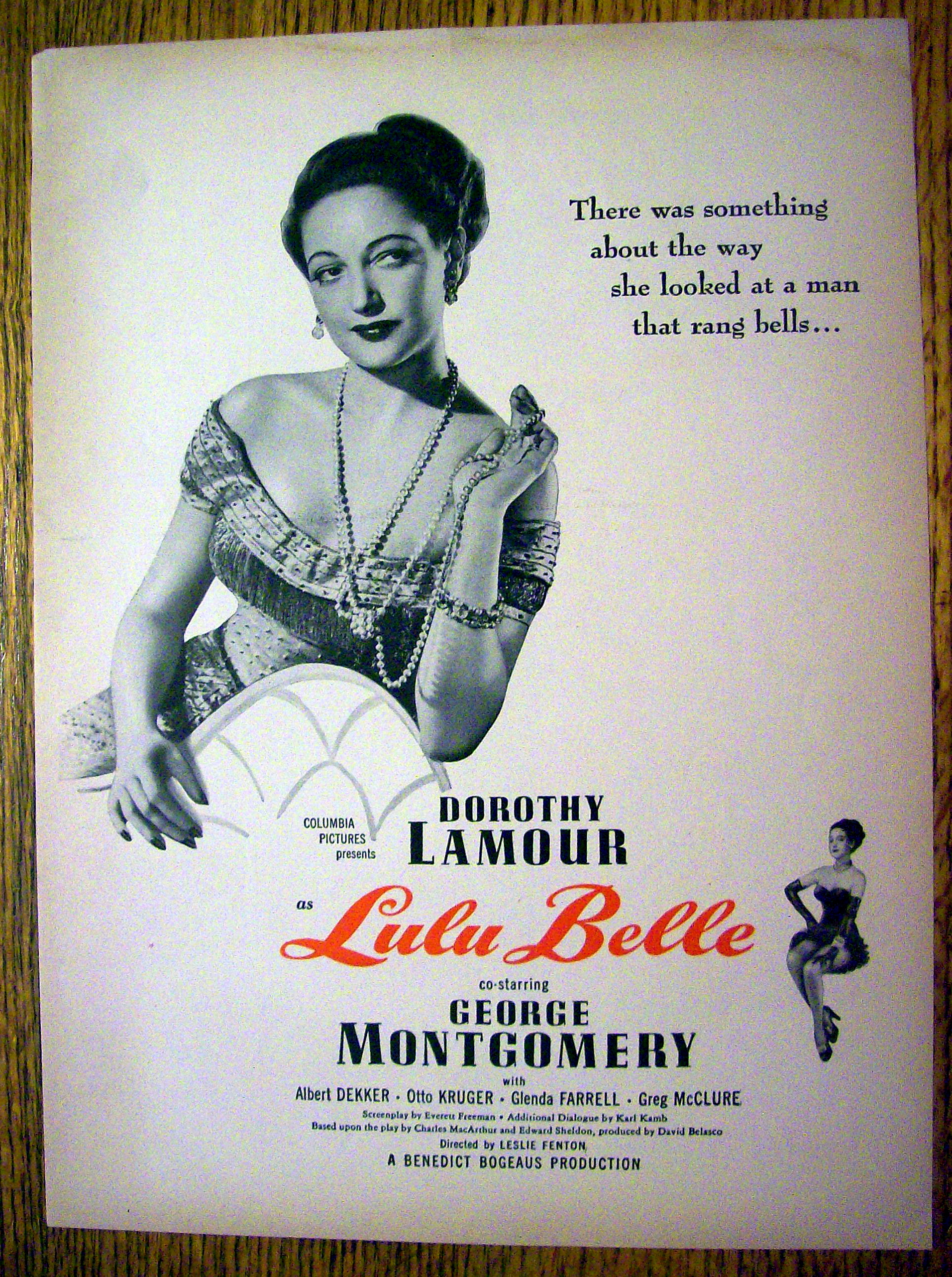Ad: 1948 LuLu Belle with Dorothy Lamour