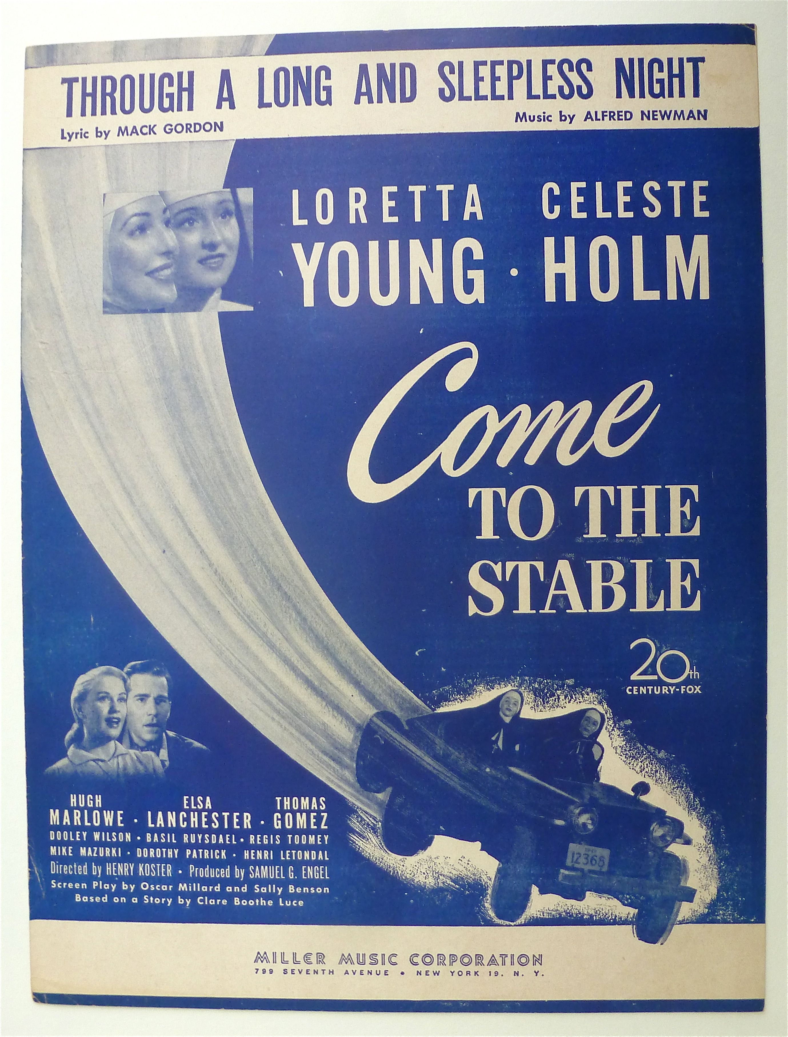 Sheet Music For 1949 Through A Long & Sleepless Night